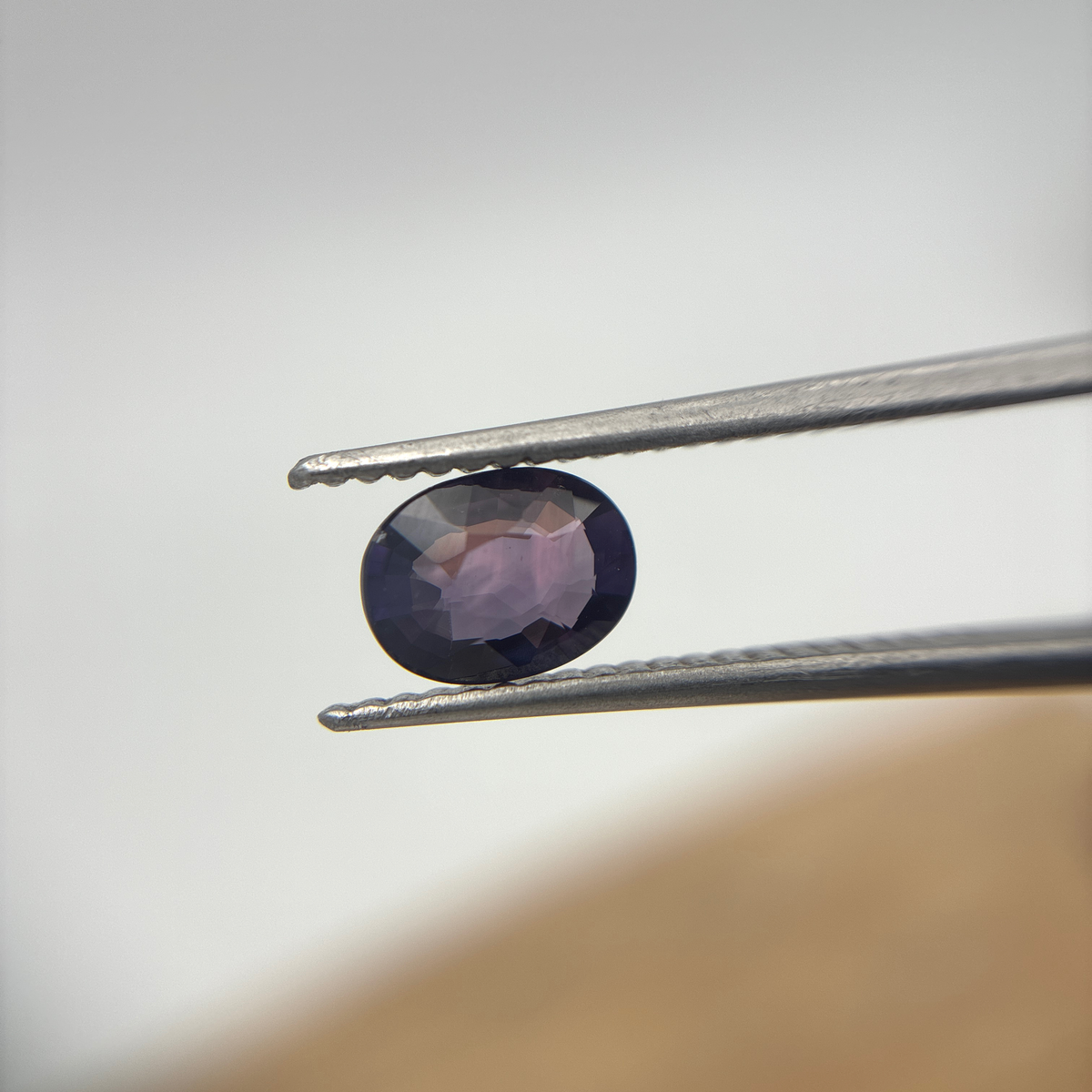 0.83 carat Purple Sapphire, 6.7x5mm Oval cut Natural Gemstone