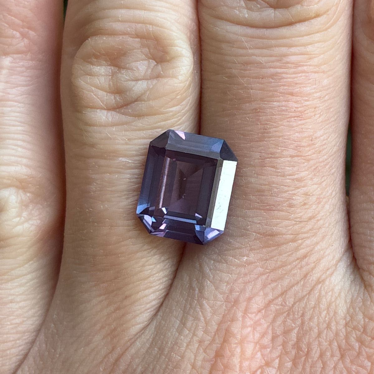 12x10mm Purple Synthetic Sapphire, 6.48 carat Lab Created Gem
