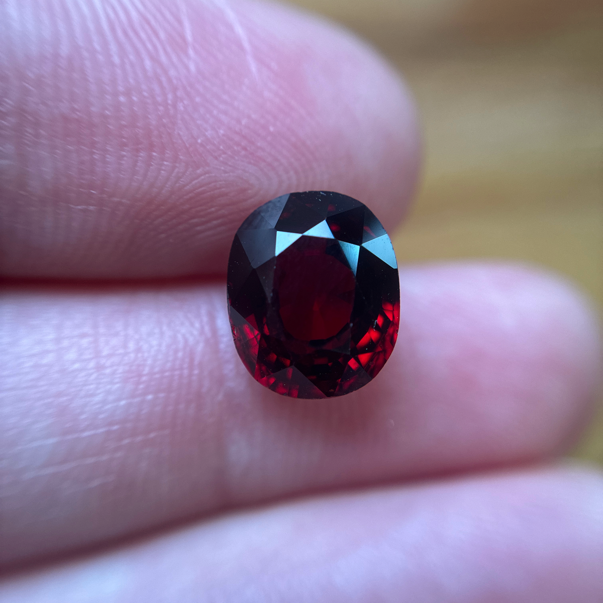 4.68 carat Deep Red Spessartite Garnet, 10x8.5mm