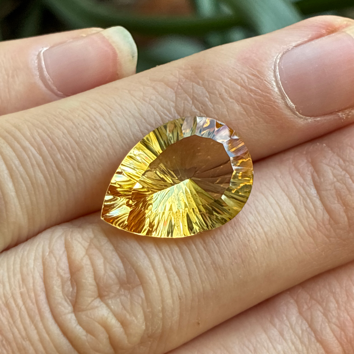 18x13 Pear Fantasy Cut Loose Citrine, 8.25 carat