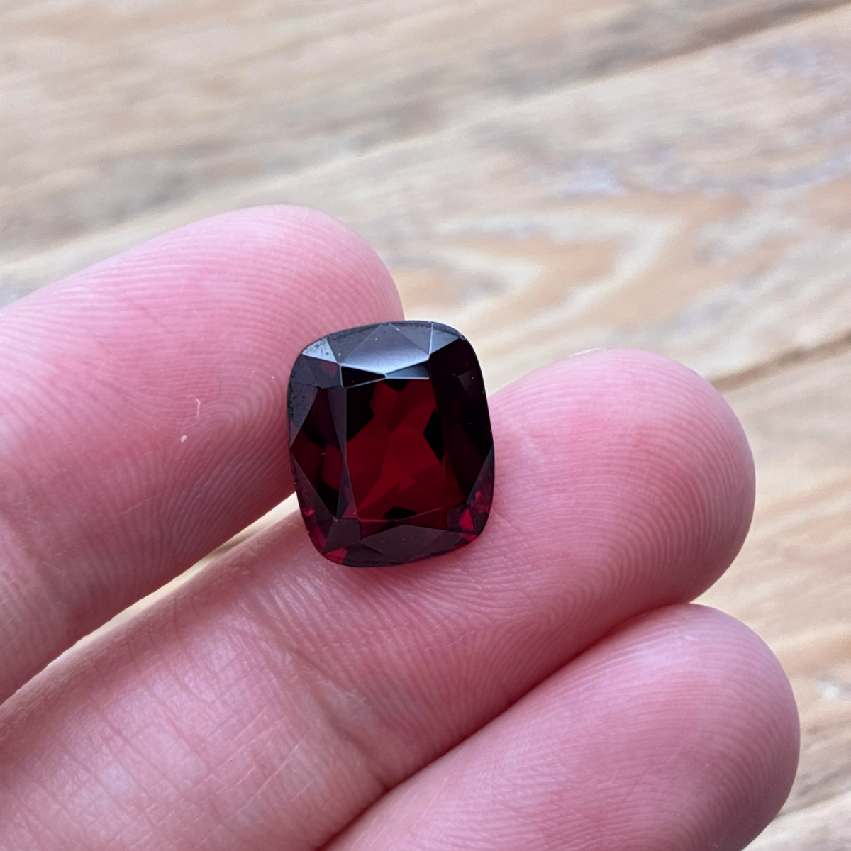 12x10mm Dark Red Lab Ruby, 6.36 carats