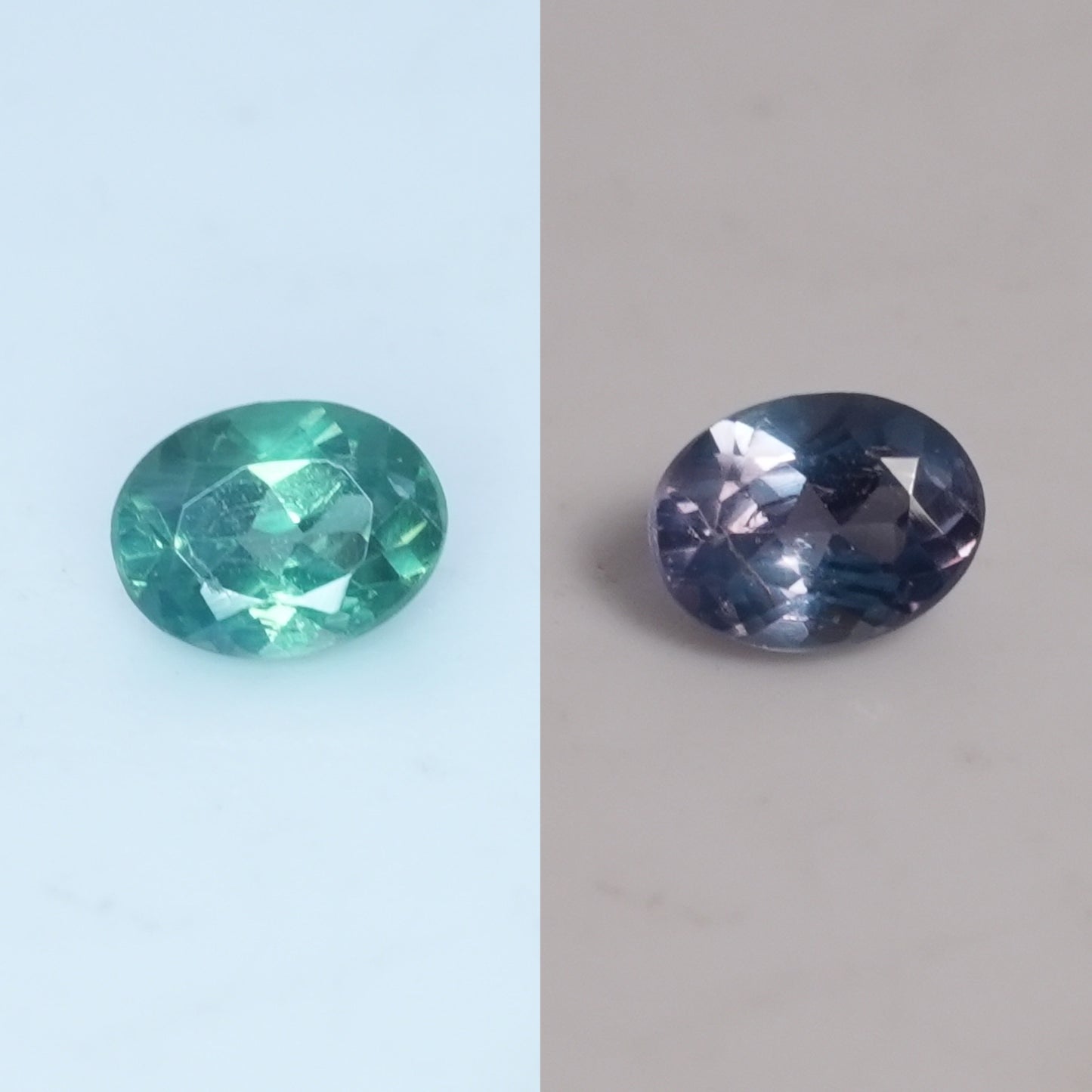 Natural Alexandrite 0.25 carat 4.15x3.15mm Oval Cut, Green to Purple Color Change