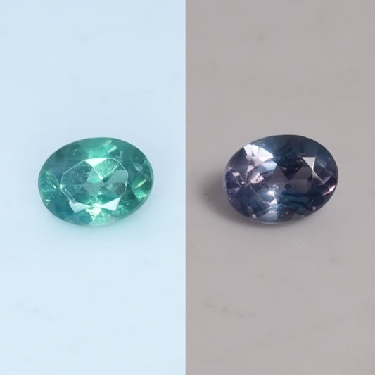 Natural Alexandrite 0.25 carat 4.15x3.15mm Oval Cut, Green to Purple Color Change