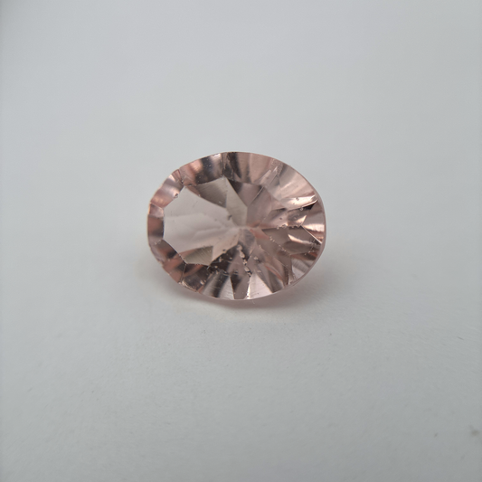 10x8mm Pink Morganite Fantasy Oval cut, 2.39 carat Worn Recycled Gem