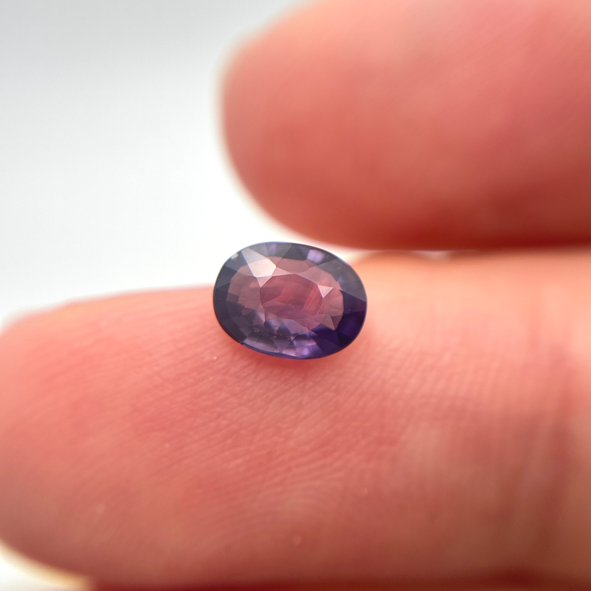 0.83 carat Purple Sapphire, 6.7x5mm Oval cut Natural Gemstone