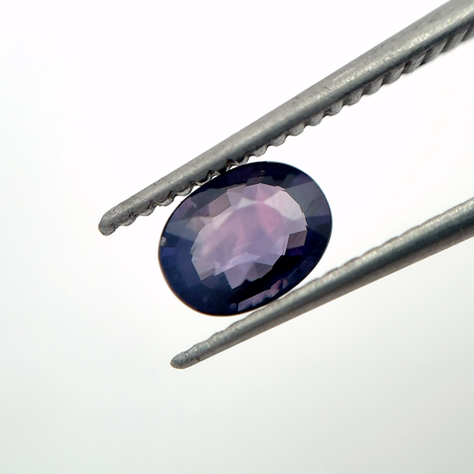 0.83 carat Purple Sapphire, 6.7x5mm Oval cut Natural Gemstone