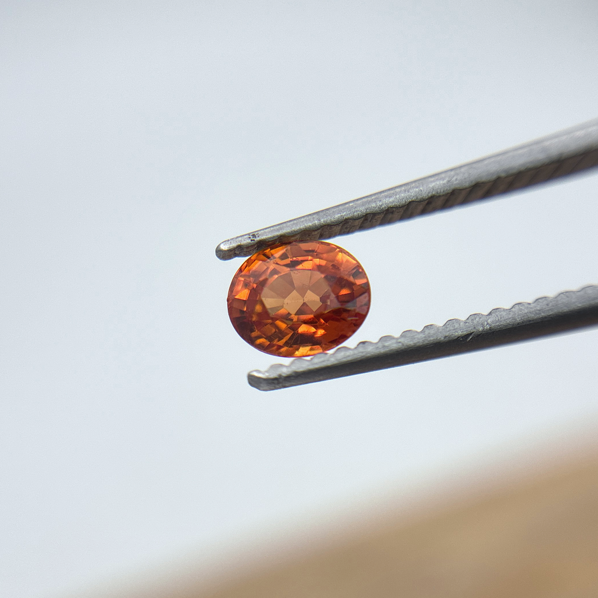 5x4mm Orange Sapphire, BE Treated 0.64 carat Corundum