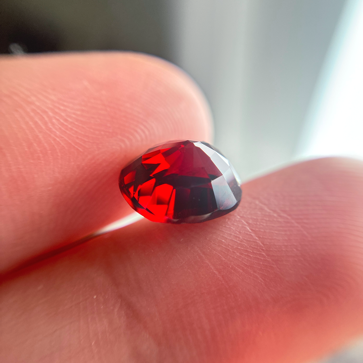 4.68 carat Deep Red Spessartite Garnet, 10x8.5mm