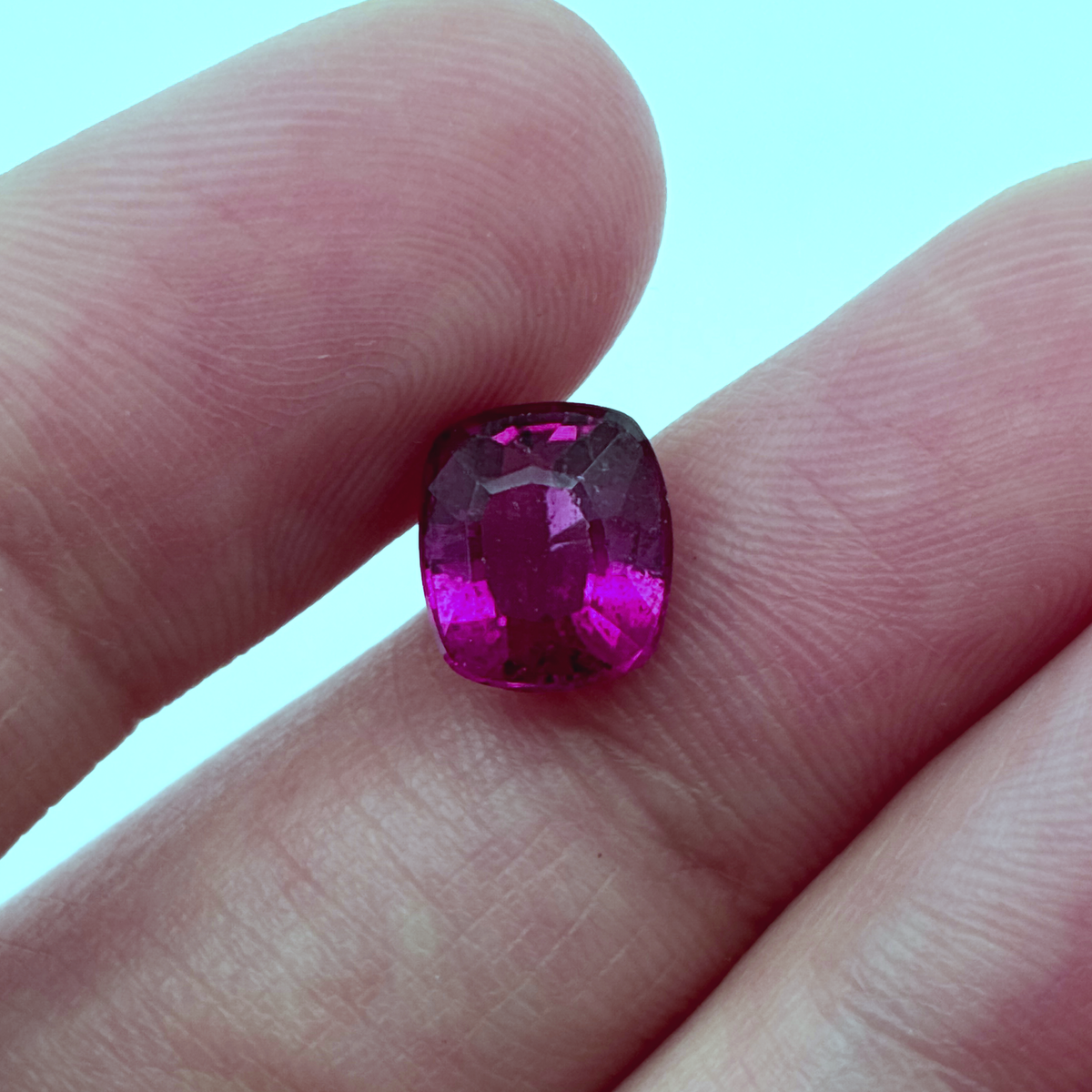 2.40 carat Pink Rubellite Tourmaline, 8.5x7.5mm Cushion
