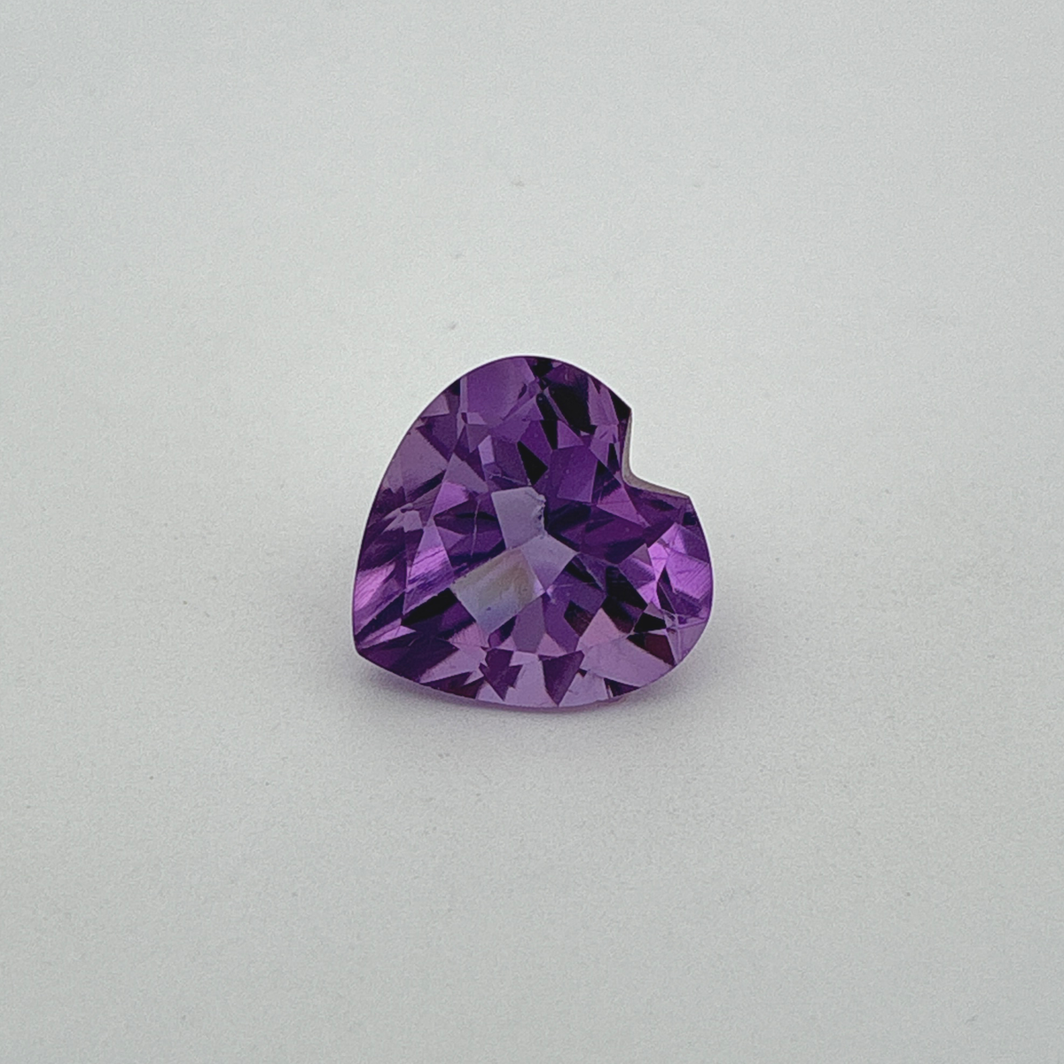 11mm Heart-Cut Amethyst, 4.24 carat Loose Purple Gemstone