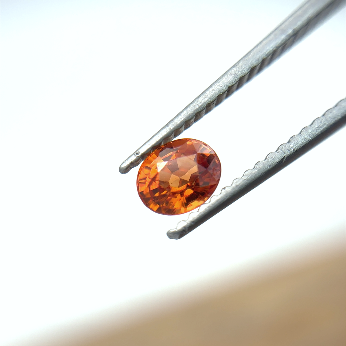 5x4mm Orange Sapphire, BE Treated 0.64 carat Corundum