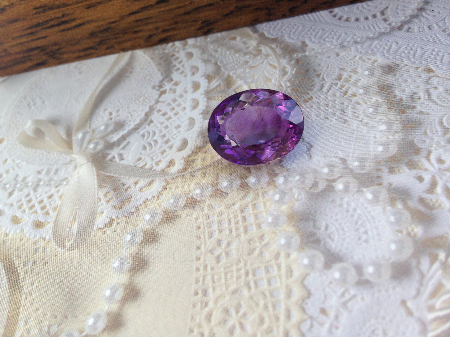 17.4 Carat 18x14mm Oval Purple Amethyst Nice Cut Loose Gem Wholesale Gemstone Faceted For Gold Jewelry February Birthstone Large