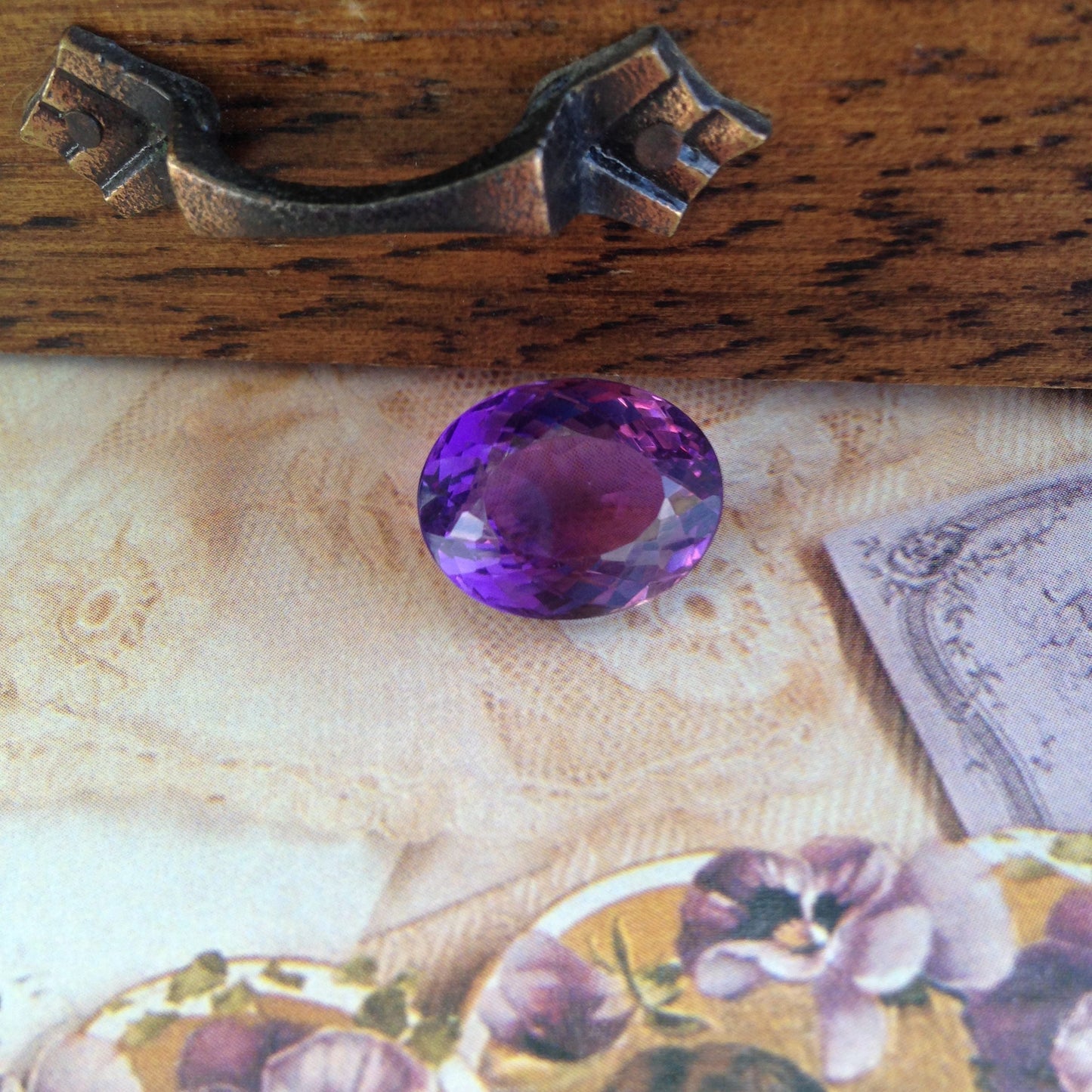 17.4 Carat 18x14mm Oval Purple Amethyst Nice Cut Loose Gem Wholesale Gemstone Faceted For Gold Jewelry February Birthstone Large