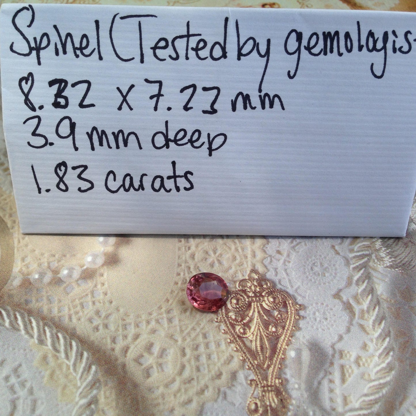 7x8mm Natural Spinel 1.83 carats Faceted Roundish Oval Loose Gem Unmounted Purple Red Gemstone Genuine Earth Mined Stone US Seller