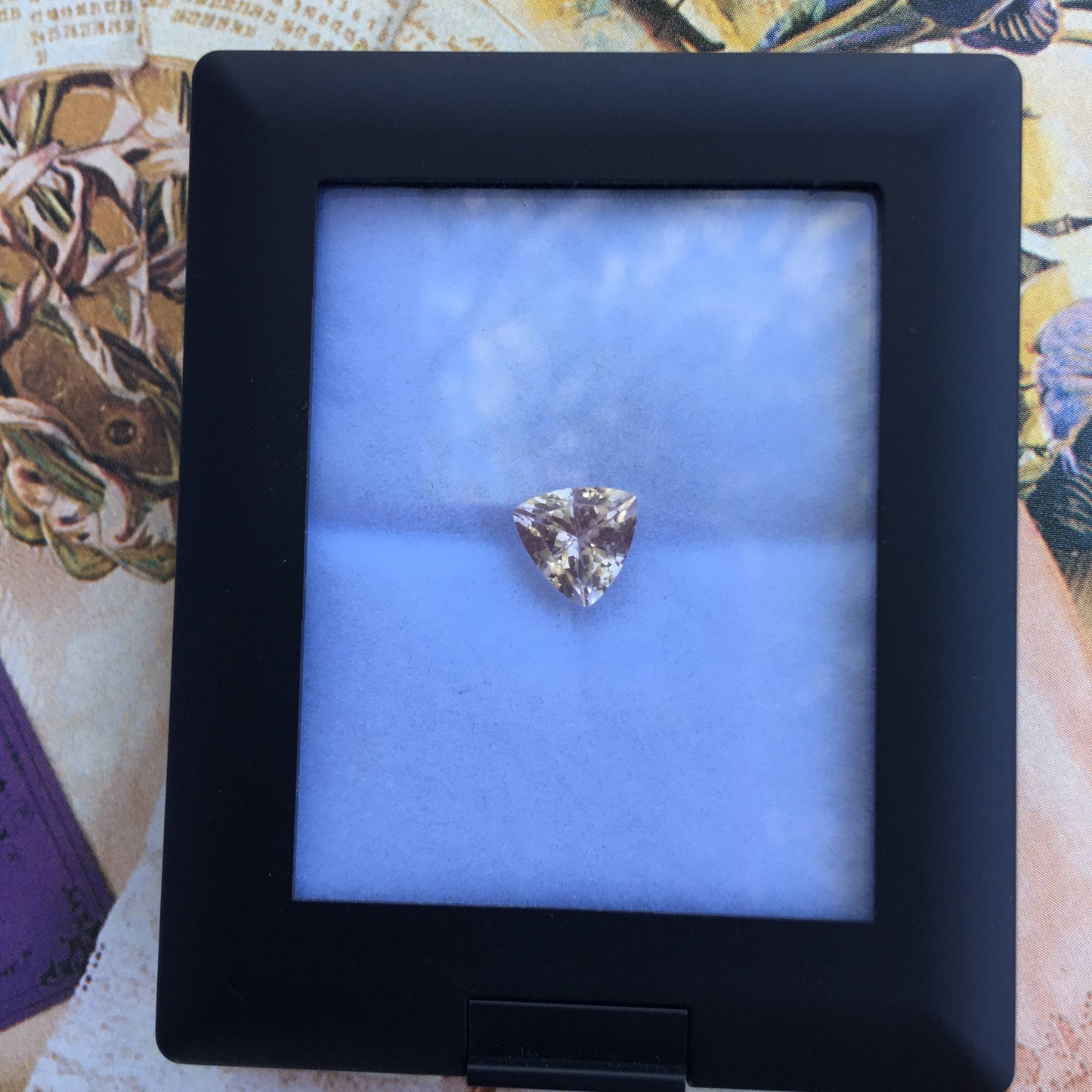 Morganite 8.8x8.7mm 2 Carat Trillion Cut Salmon Pink Peach Loose Gem Unmounted Gemstone For Engagement Ring Wedding Wholesale Tested