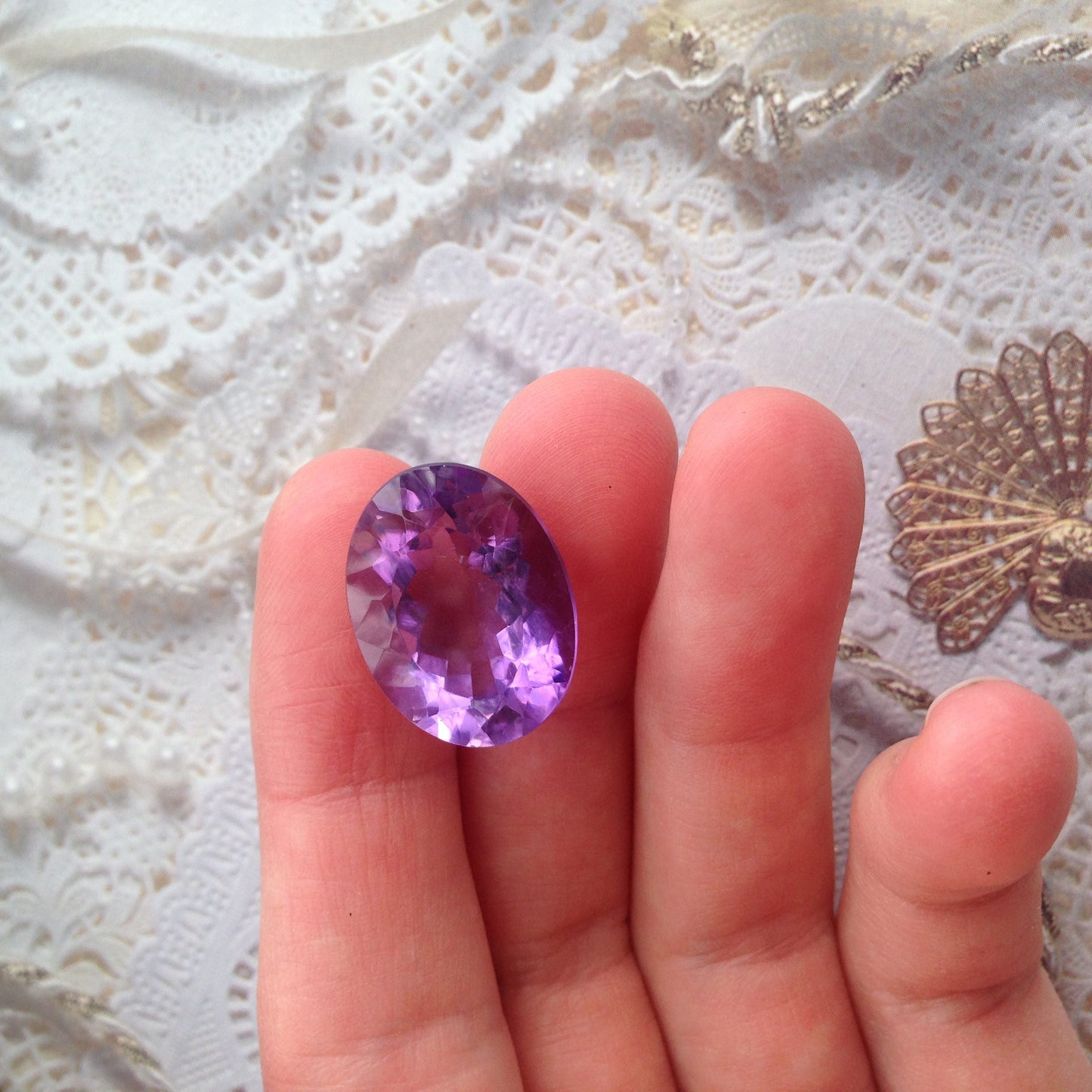 20x15mm Oval Purple Amethyst 16 Carat Nice Cut Loose Wholesale Gemstone February Birthstone