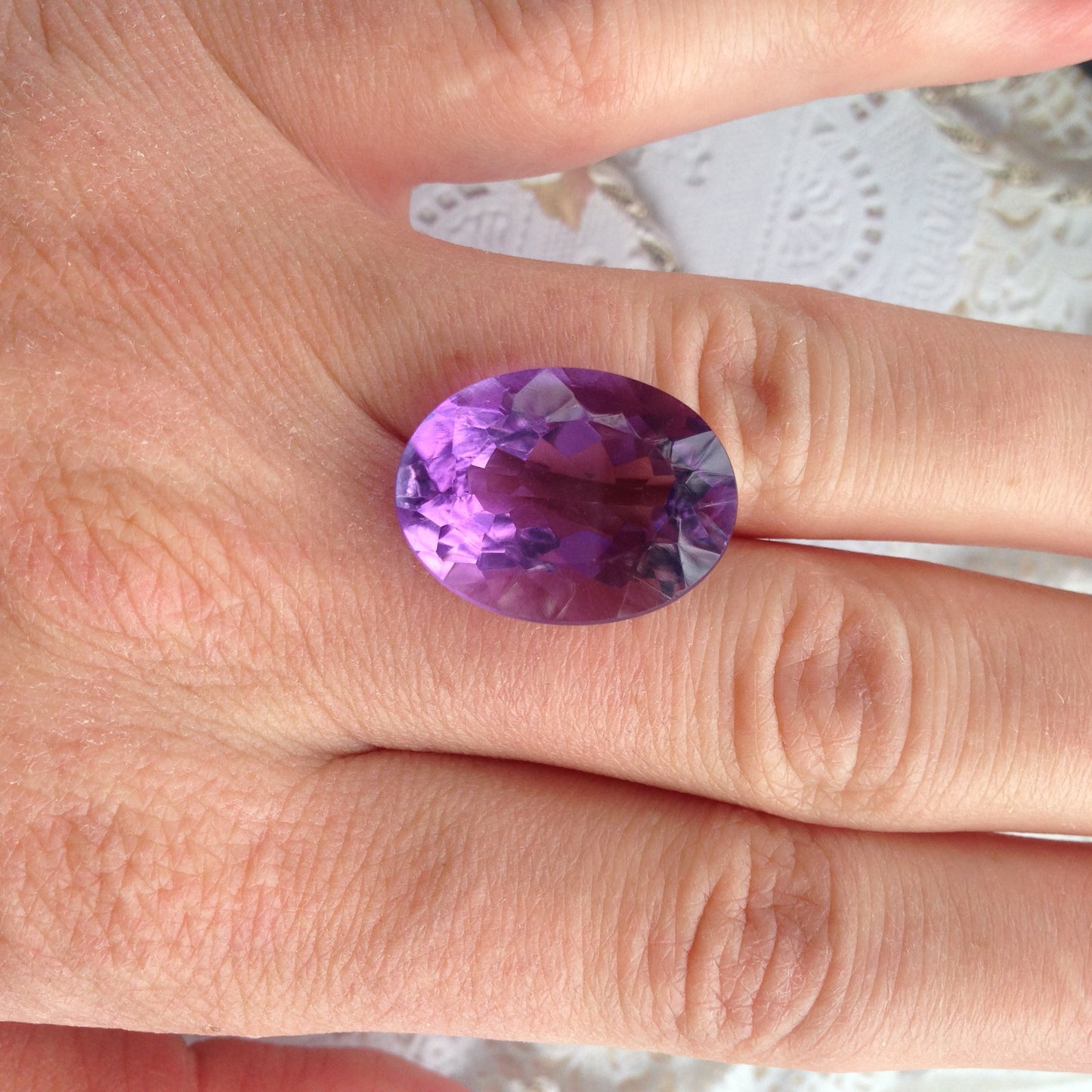 20x15mm Oval Purple Amethyst 16 Carat Nice Cut Loose Wholesale Gemstone February Birthstone