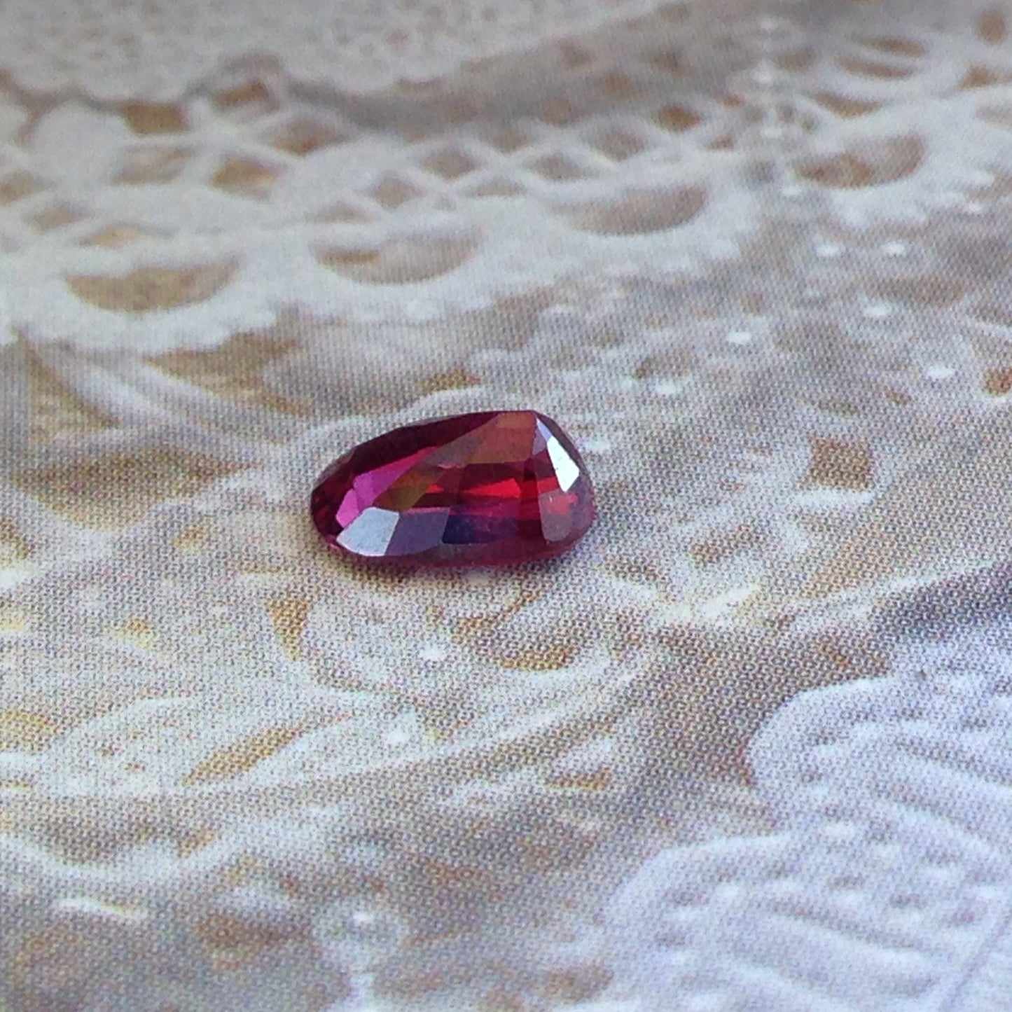 0.81 Carat Natural Ruby 6.4x4.4mm Loose Gemstone Faceted Gem Corundum Oval Cut Purple Red Real Stone 6 x 4 mm July Birthstone