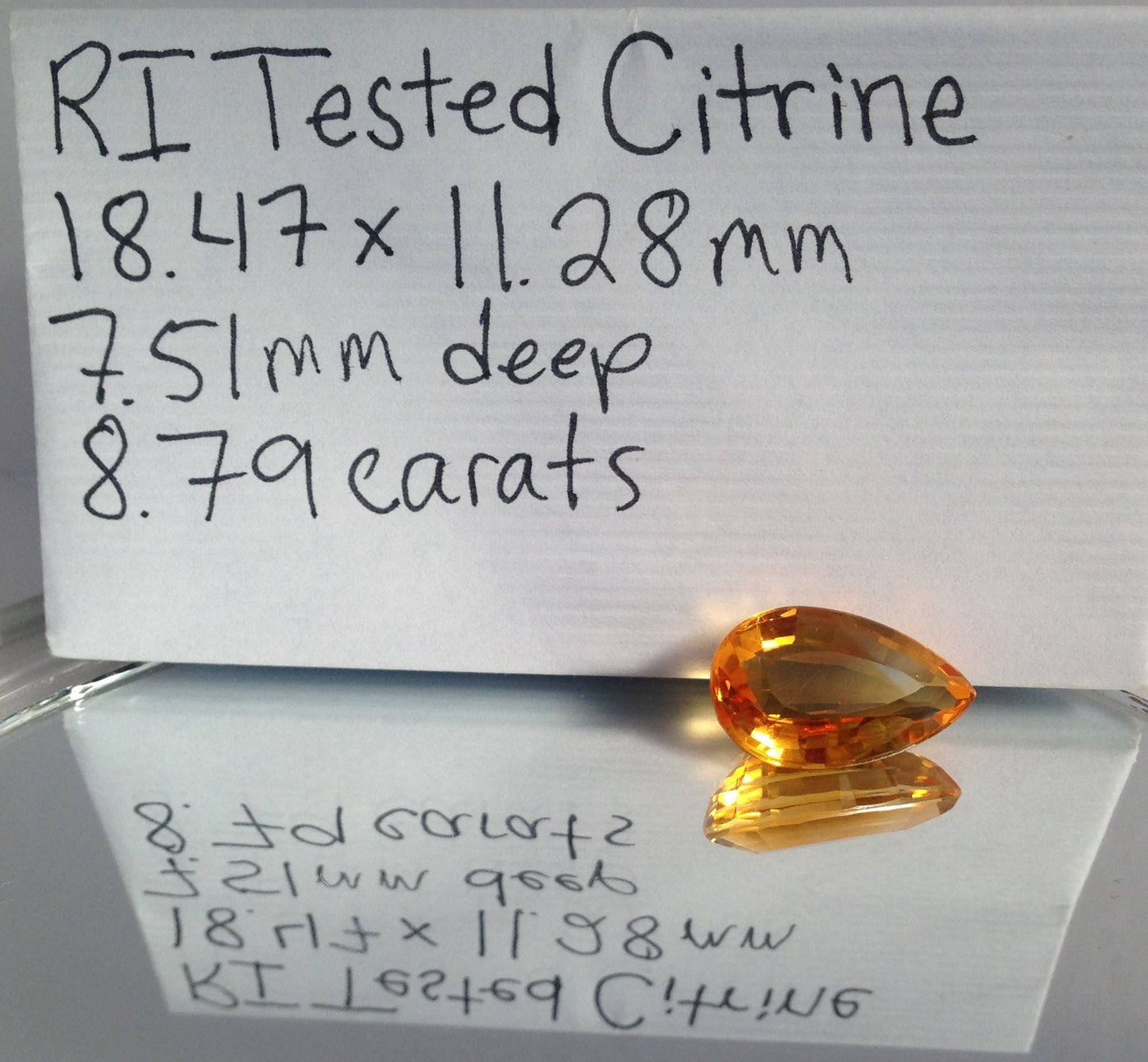 Orange Citrine 18.5x11.3mm 8.8 Carats cts Pear Cut Wholesale Gemstones Loose Faceted Unmounted November Birthstone For Jewelry