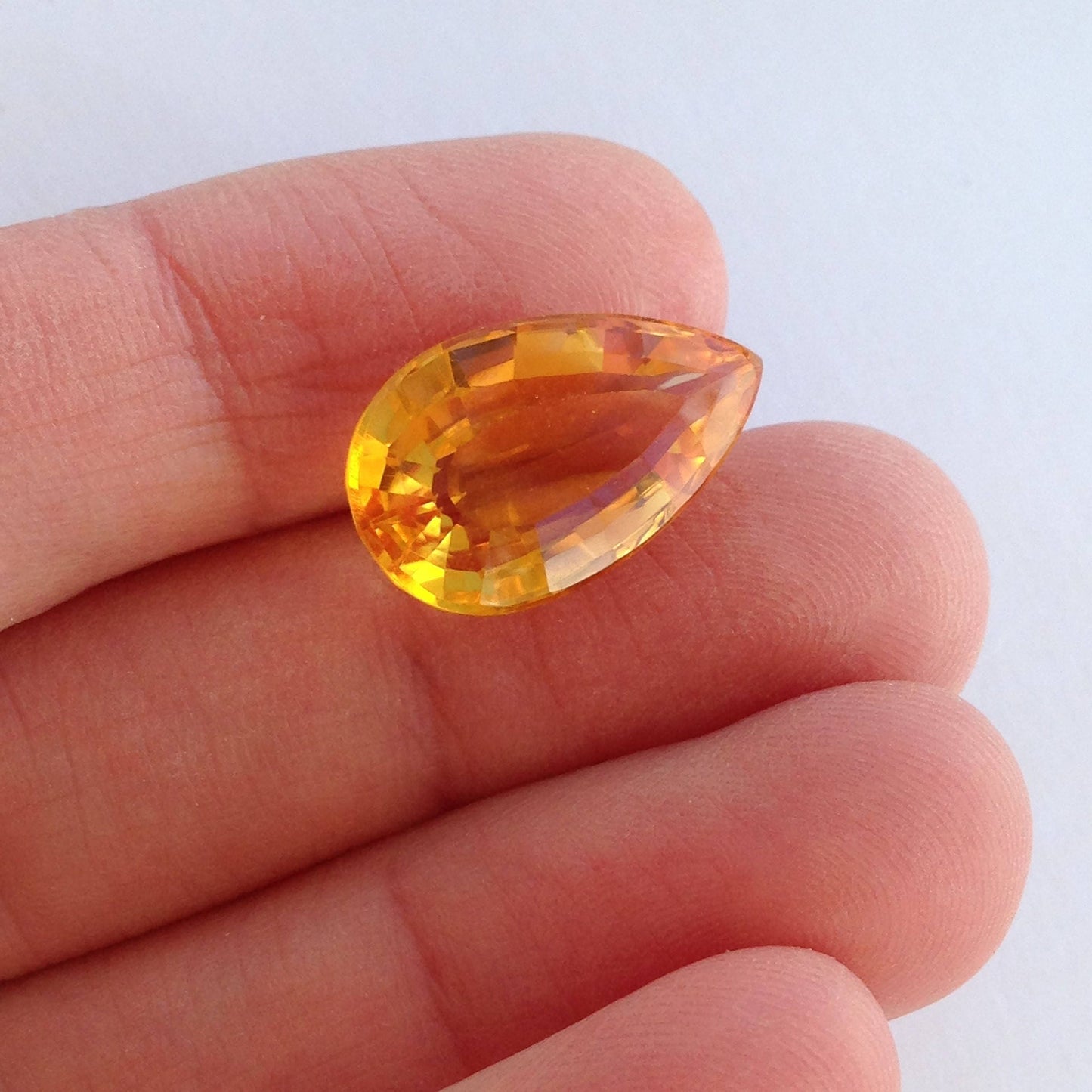 Orange Citrine 18.5x11.3mm 8.8 Carats cts Pear Cut Wholesale Gemstones Loose Faceted Unmounted November Birthstone For Jewelry