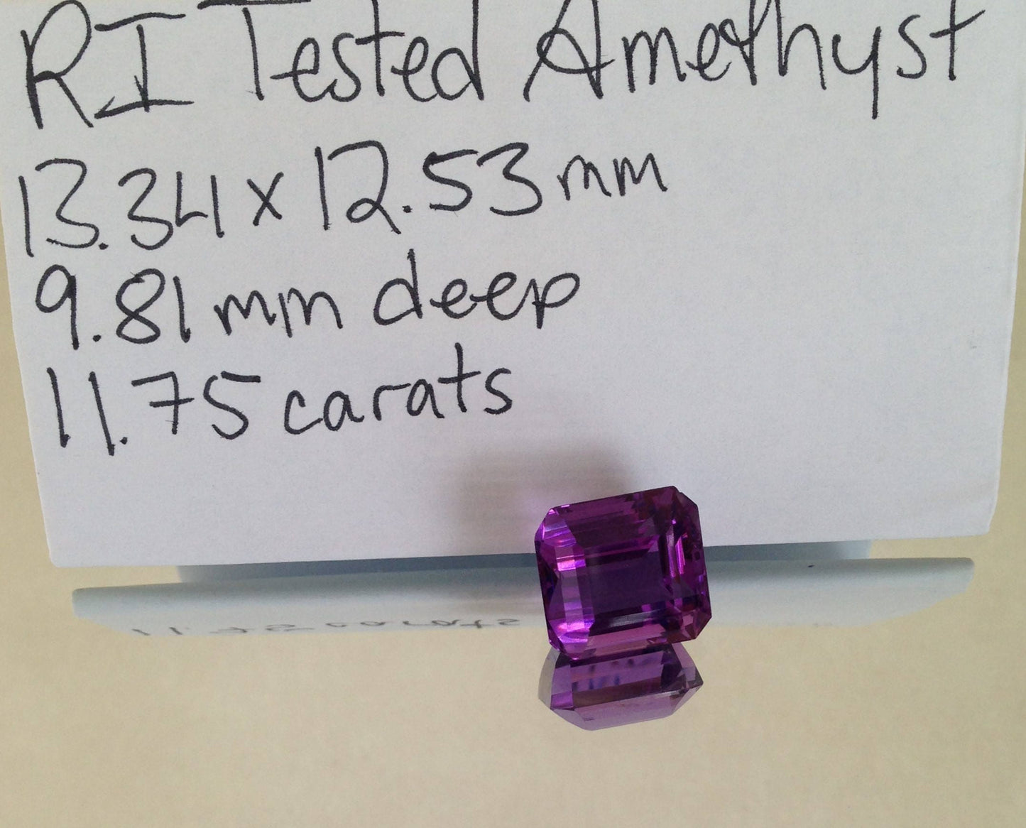 11.75cts Purple Amethyst 13.3x12.5mm Nice Cut Loose Faceted Wholesale Gemstone, February Birthstone