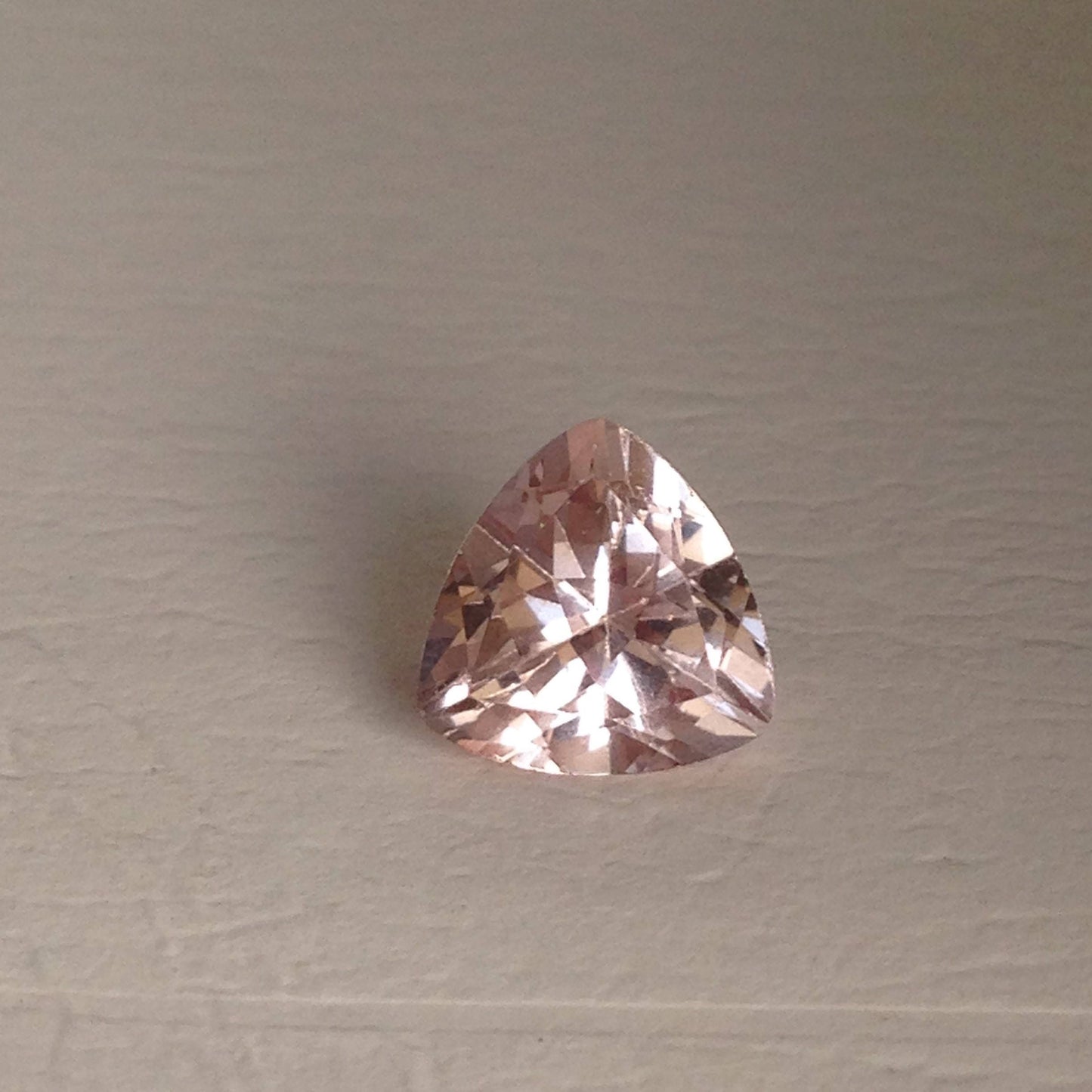 Morganite 8x8mm 1.77 Ct Trillion Cut Salmon Pink Purple Loose Gem Unmounted Gemstone For Engagement Ring Wedding Wholesale Tested Beryl 2 ct
