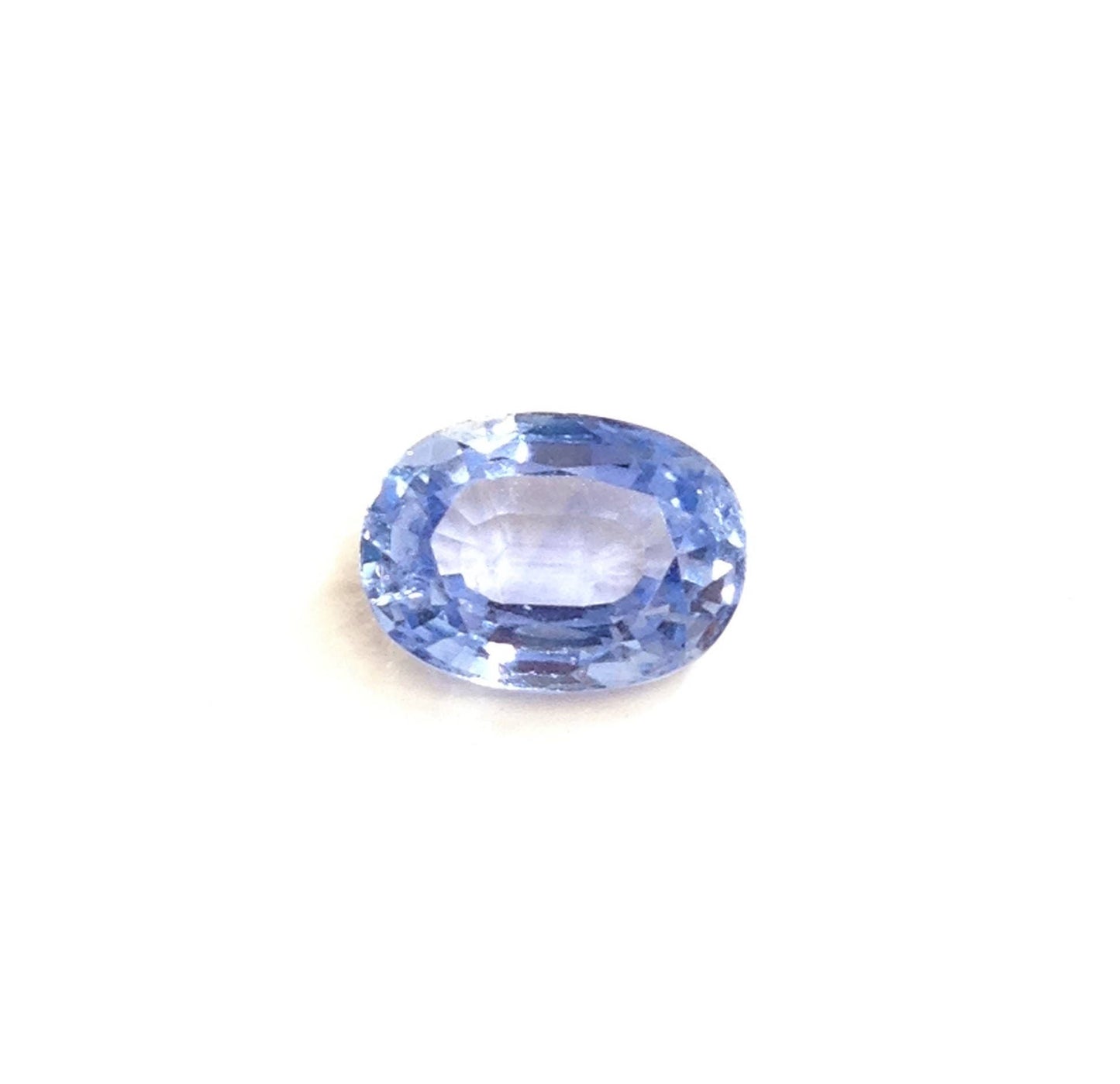 1.54 Carat Natural Ice Blue Sapphire 7.2x5.3mm Oval Corundum Light Blue Wholesale Gem Faceted Loose Gemstone, Heat Only