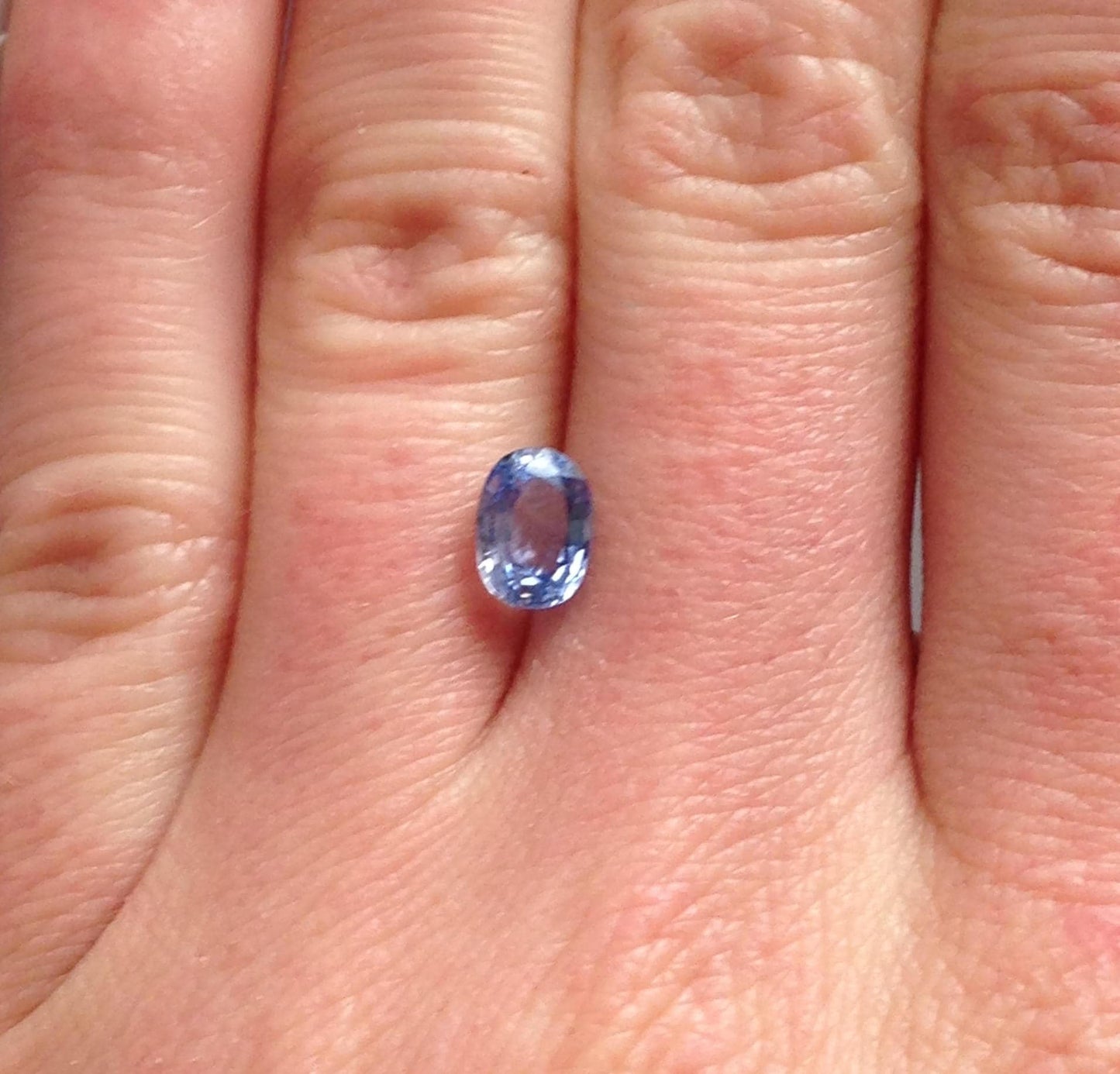 1.54 Carat Natural Ice Blue Sapphire 7.2x5.3mm Oval Corundum Light Blue Wholesale Gem Faceted Loose Gemstone, Heat Only