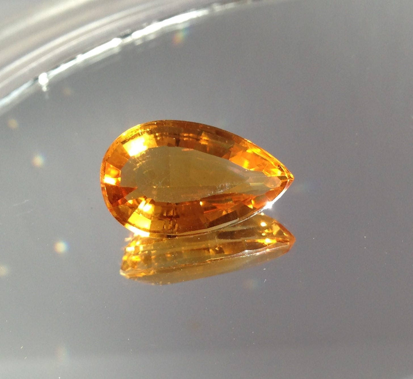 Orange Citrine 18.5x11.3mm 8.8 Carats cts Pear Cut Wholesale Gemstones Loose Faceted Unmounted November Birthstone For Jewelry