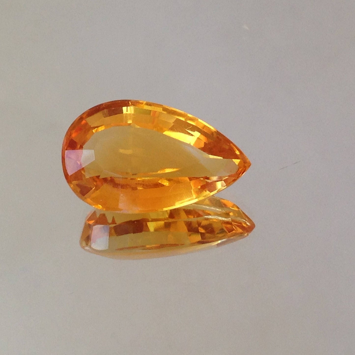 Orange Citrine 18.5x11.3mm 8.8 Carats cts Pear Cut Wholesale Gemstones Loose Faceted Unmounted November Birthstone For Jewelry