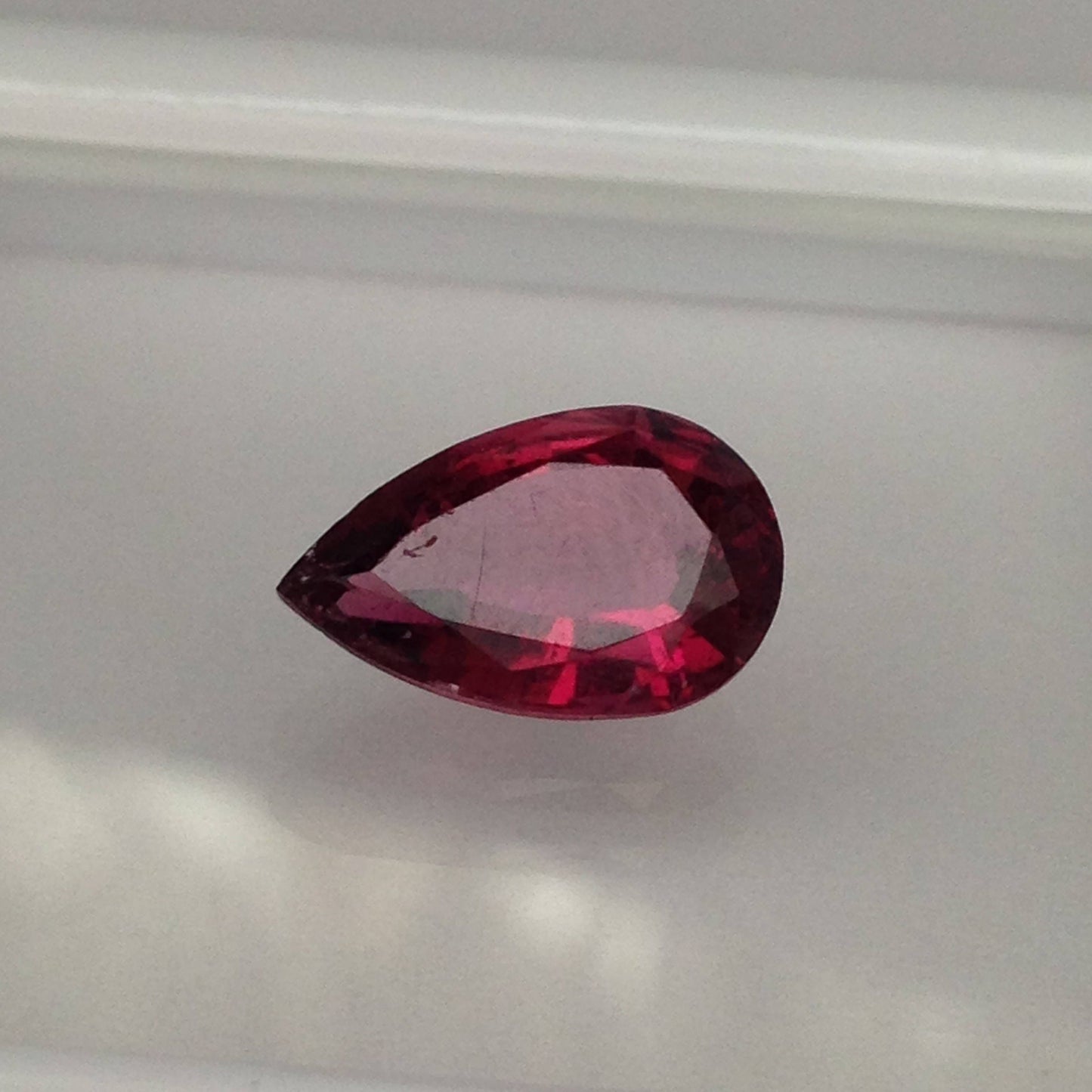 Rubellite Tourmaline 2.11 carats 11 x 6.9mm Loose Pear Tear Drop Cut Red Purple Faceted Natural Gemstone