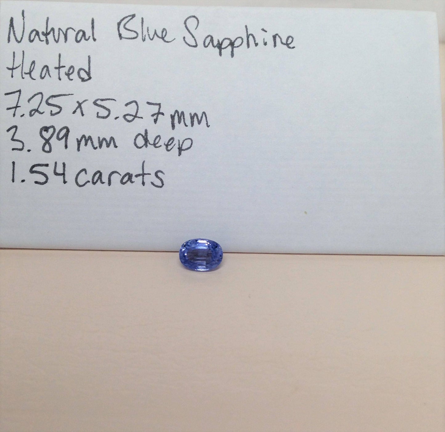 1.54 Carat Natural Ice Blue Sapphire 7.2x5.3mm Oval Corundum Light Blue Wholesale Gem Faceted Loose Gemstone, Heat Only