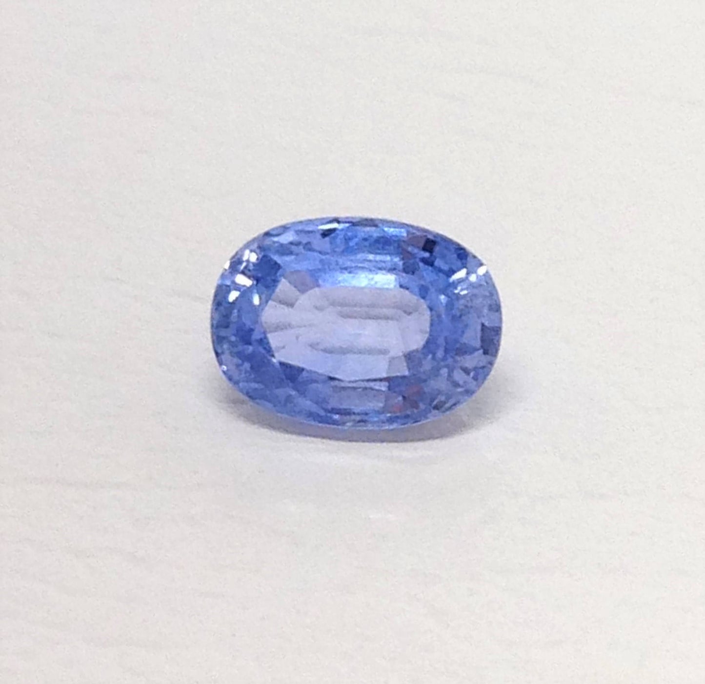 1.54 Carat Natural Ice Blue Sapphire 7.2x5.3mm Oval Corundum Light Blue Wholesale Gem Faceted Loose Gemstone, Heat Only