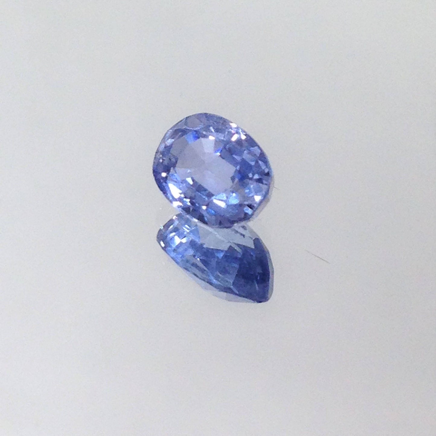 1.54 Carat Natural Ice Blue Sapphire 7.2x5.3mm Oval Corundum Light Blue Wholesale Gem Faceted Loose Gemstone, Heat Only