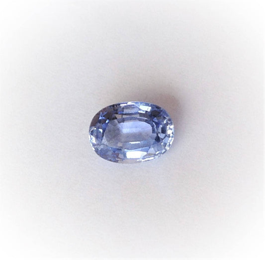 1.54 Carat Natural Ice Blue Sapphire 7.2x5.3mm Oval Corundum Light Blue Wholesale Gem Faceted Loose Gemstone, Heat Only