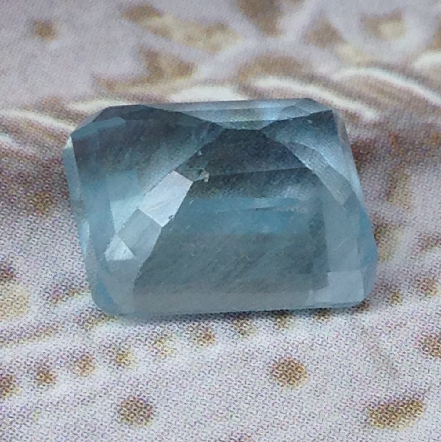 10.4x7.9mm 4.6 Carat Natural Sky Blue Aquamarine Light Blue Gem Rectangle Cut Loose Faceted Gemstone Beryl March Birthstone  Wholesale Gem