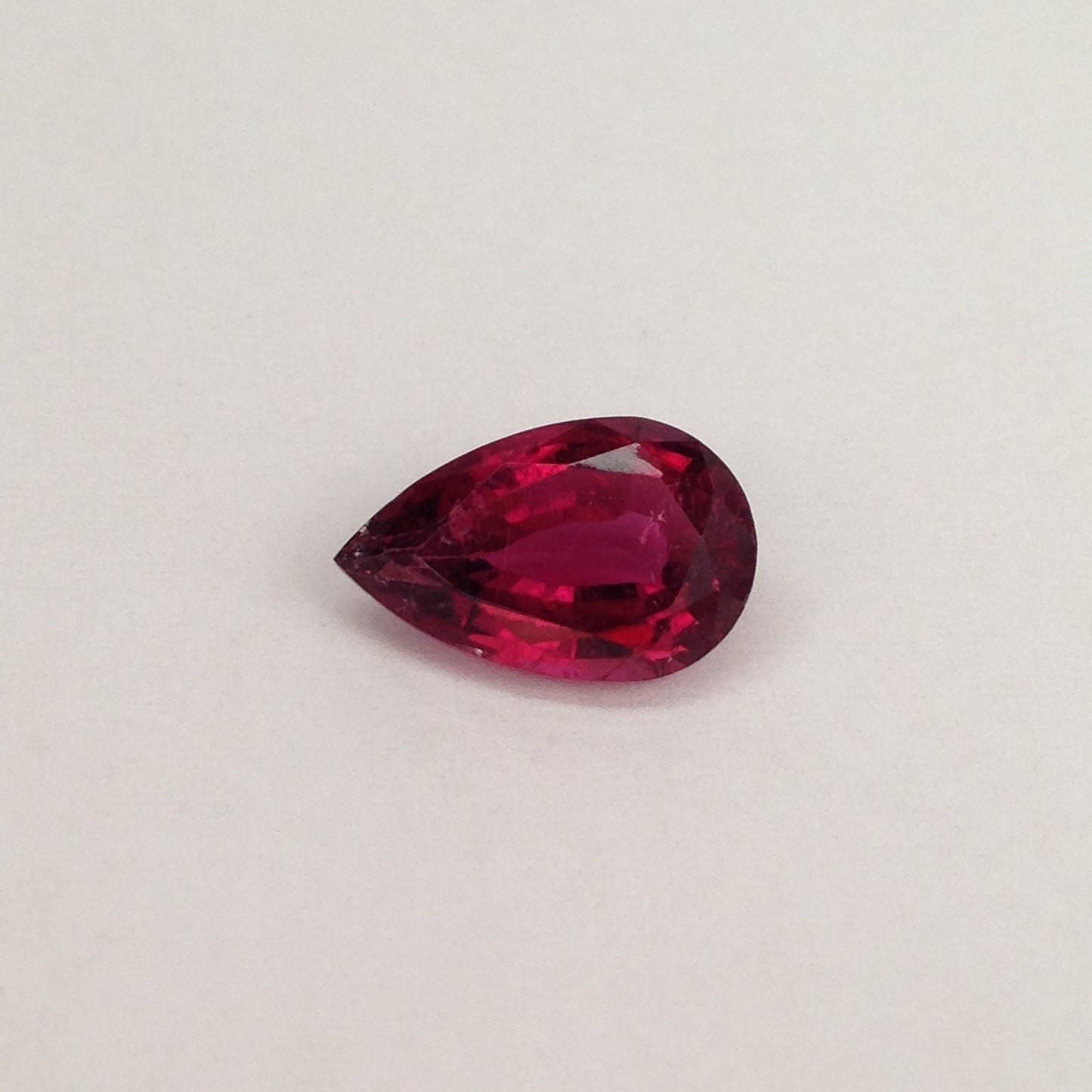 Rubellite Tourmaline 2.11 carats 11 x 6.9mm Loose Pear Tear Drop Cut Red Purple Faceted Natural Gemstone