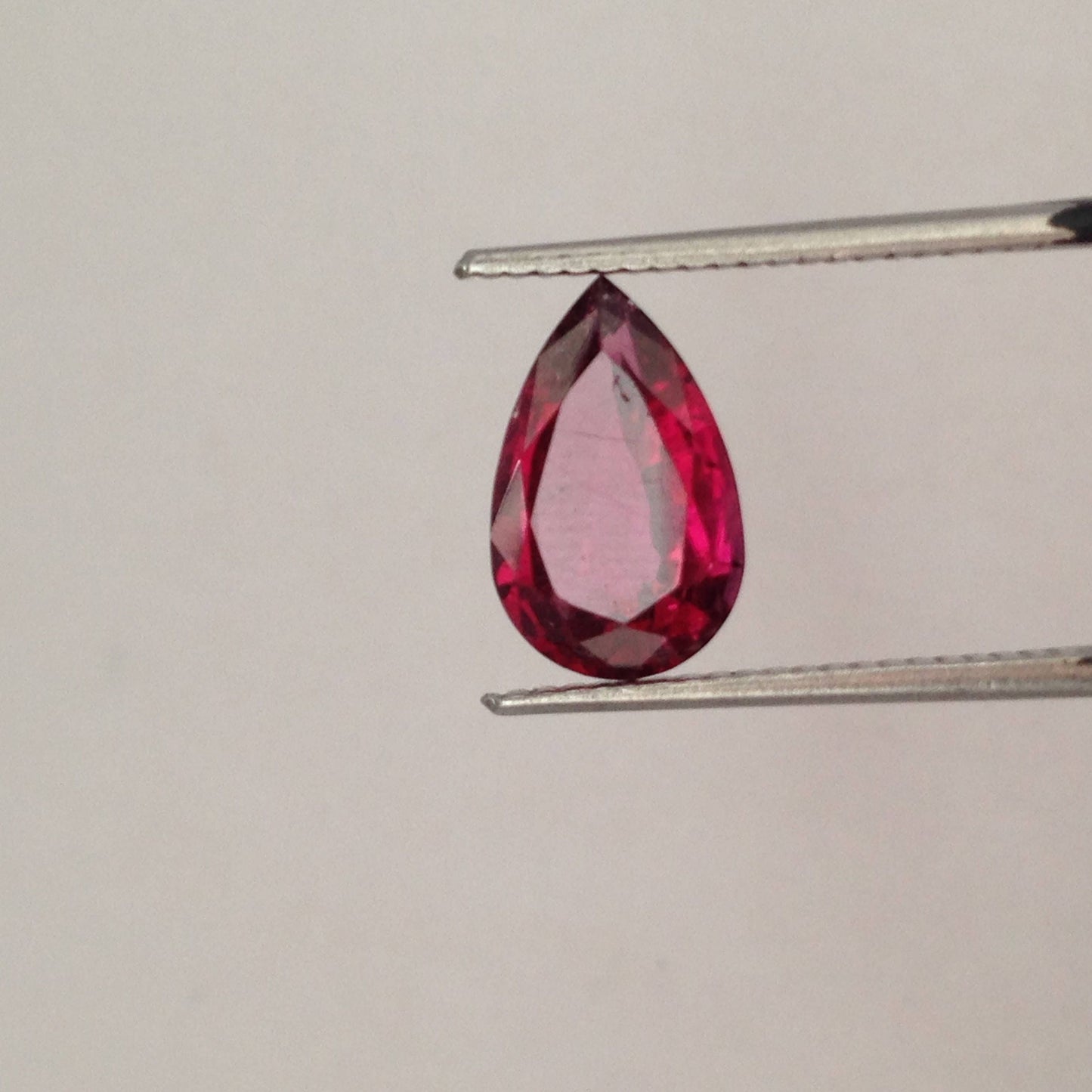 Rubellite Tourmaline 2.11 carats 11 x 6.9mm Loose Pear Tear Drop Cut Red Purple Faceted Natural Gemstone