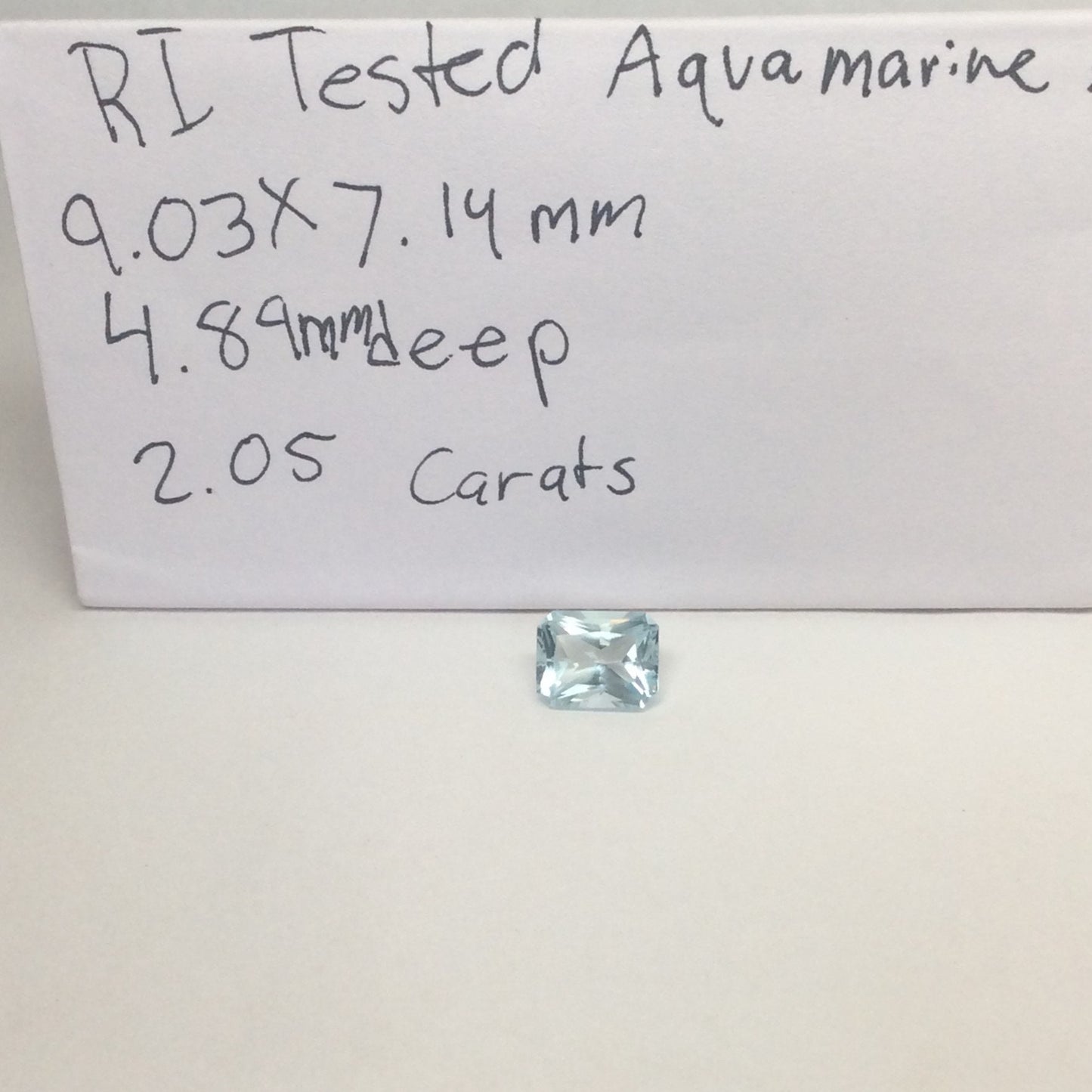 9x7mm Natural Light Blue Aquamarine 2 Carat Light Blue Gem Rectangle Cut Loose Faceted Gemstone Beryl March Birthstone  Wholesale Gem