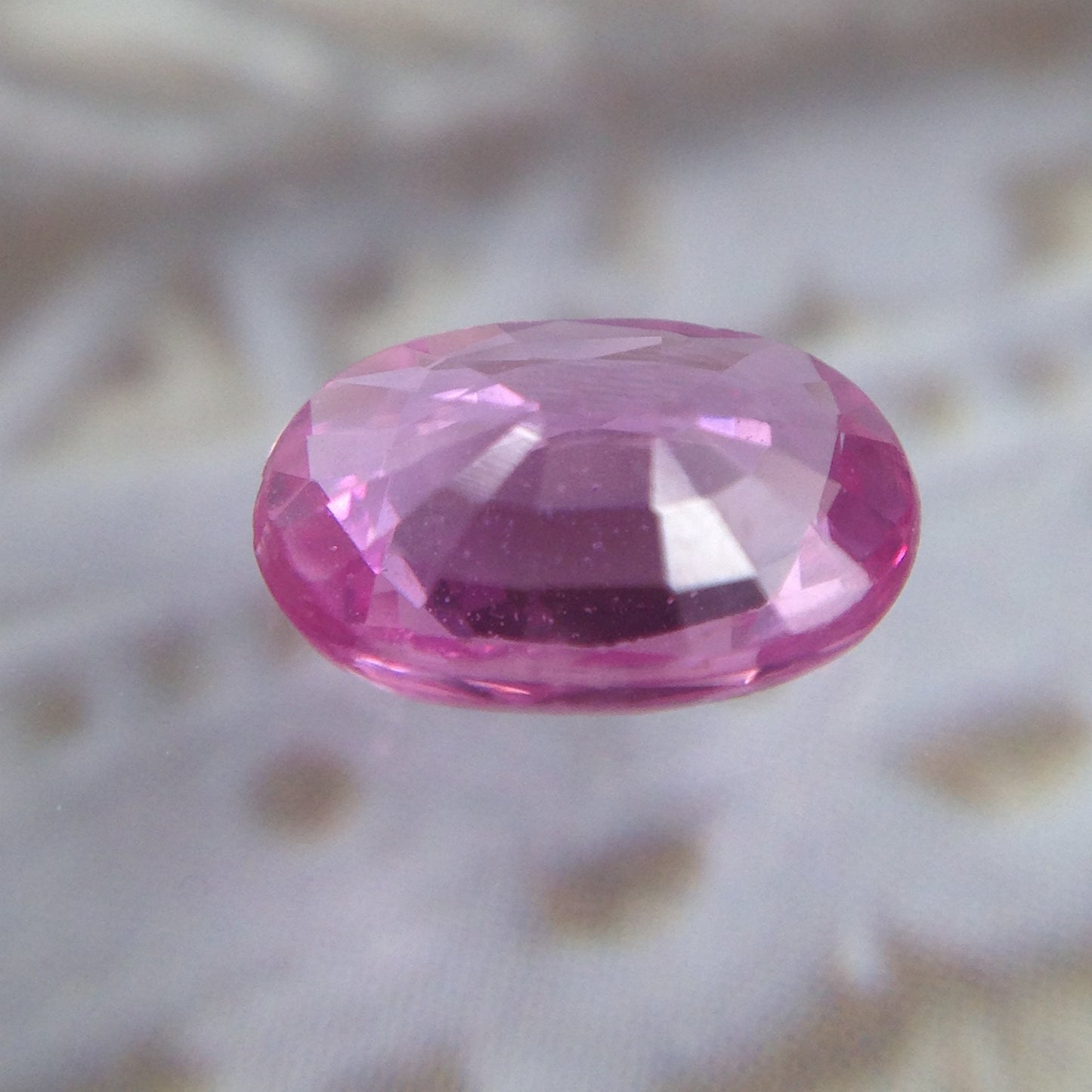Natural Pink Sapphire 6.9 x 4.8 mm 0.76 Carats Oval Cut Corundum Wholesale Gem Faceted Loose Unmounted Gemstone, Earth Mined Sapphire