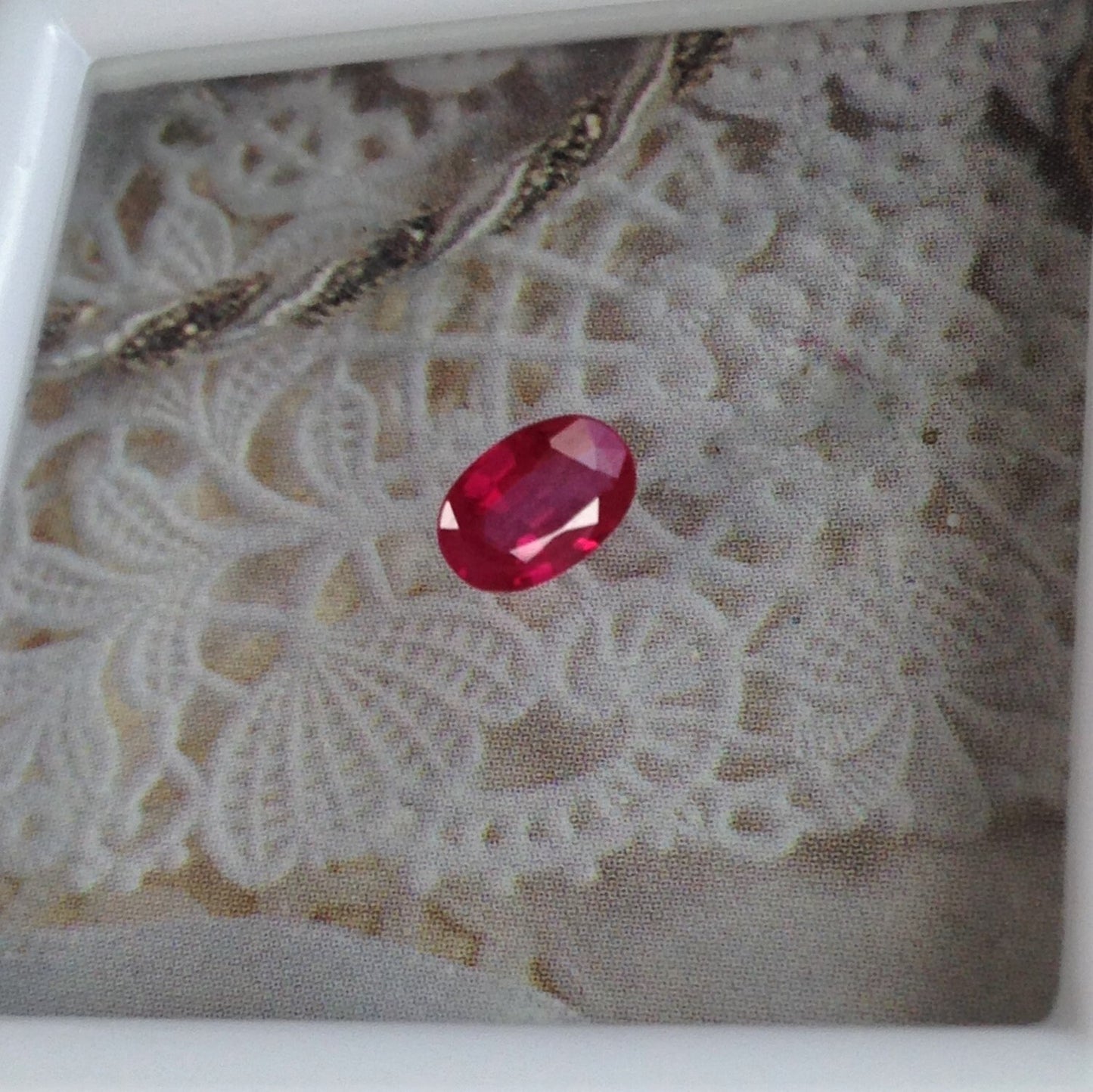 6x4mm Natural Ruby 0.59 Carat Loose Faceted Gem Corundum Oval Cut, Pink Red