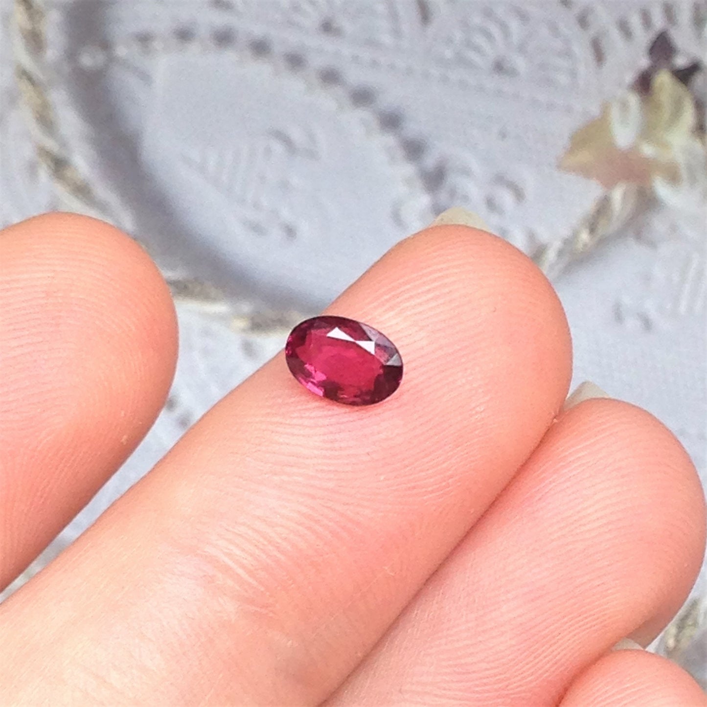 0.59 Carat Natural Ruby Heat Only 6x4mm Oval cut Loose Gemstone, July Birthstone