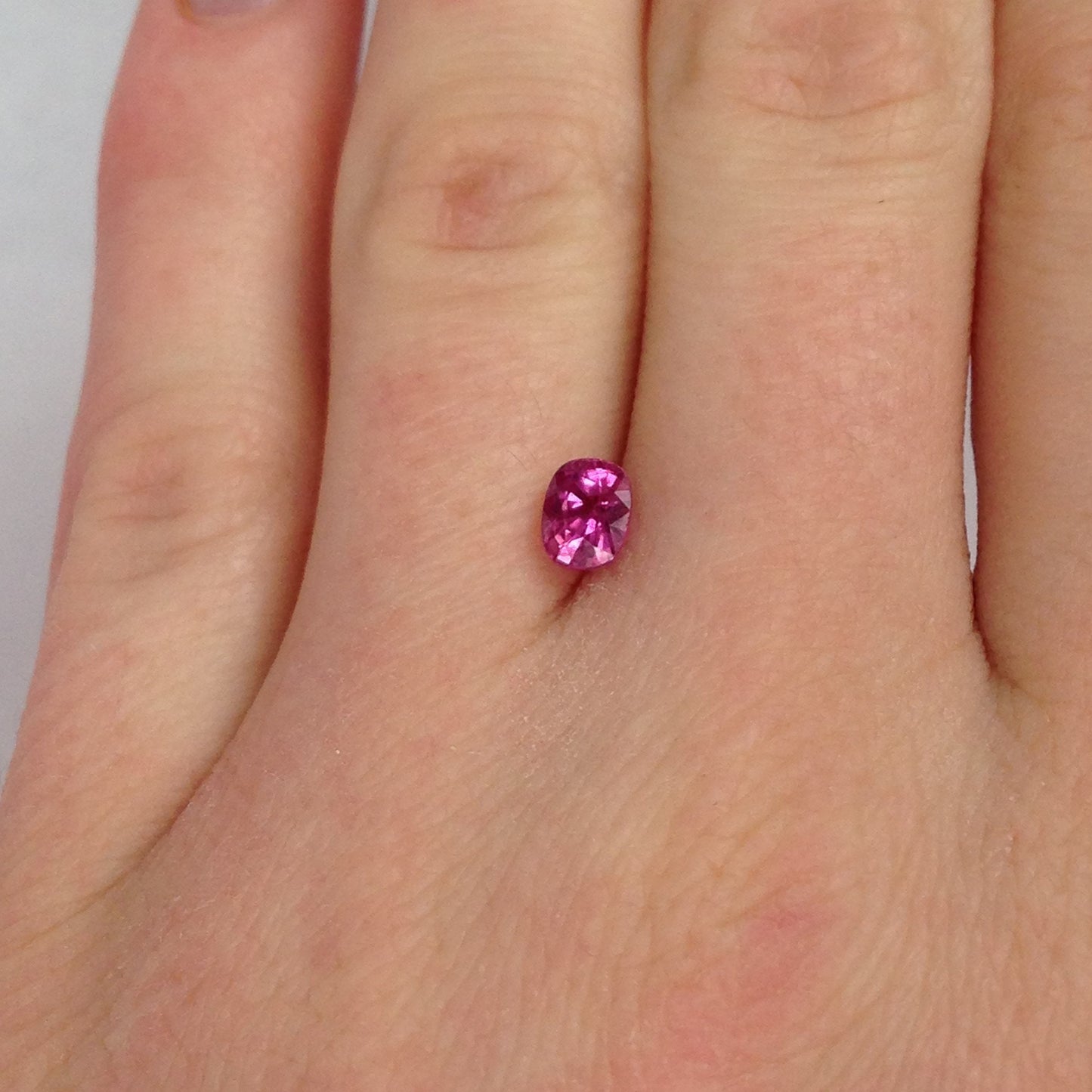 Natural Ruby 0.76 Carat 5.5mm Heat Only Loose Gemstone Faceted Gem Corundum Oval Cut Purple Red Real Beautiful July Birthstone Heat Only