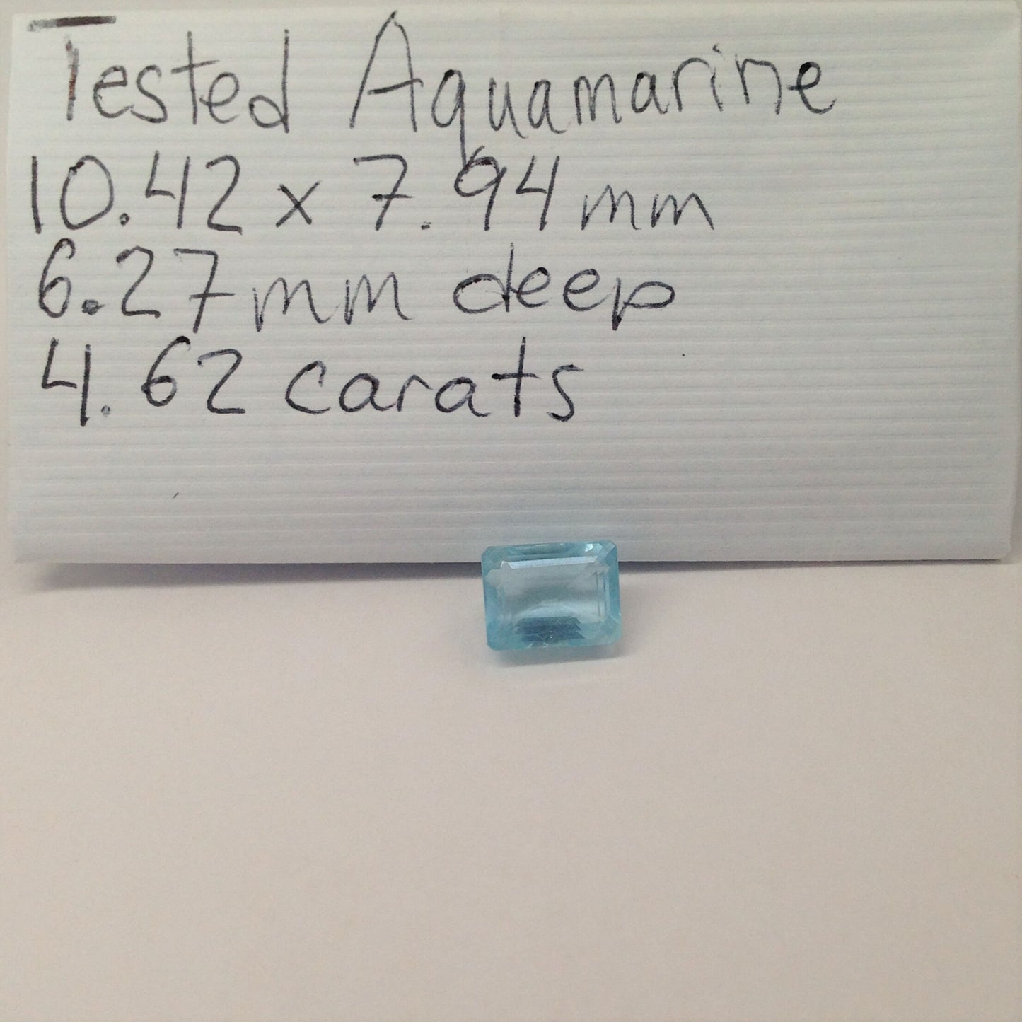 10.4x7.9mm 4.6 Carat Natural Sky Blue Aquamarine Light Blue Gem Rectangle Cut Loose Faceted Gemstone Beryl March Birthstone  Wholesale Gem