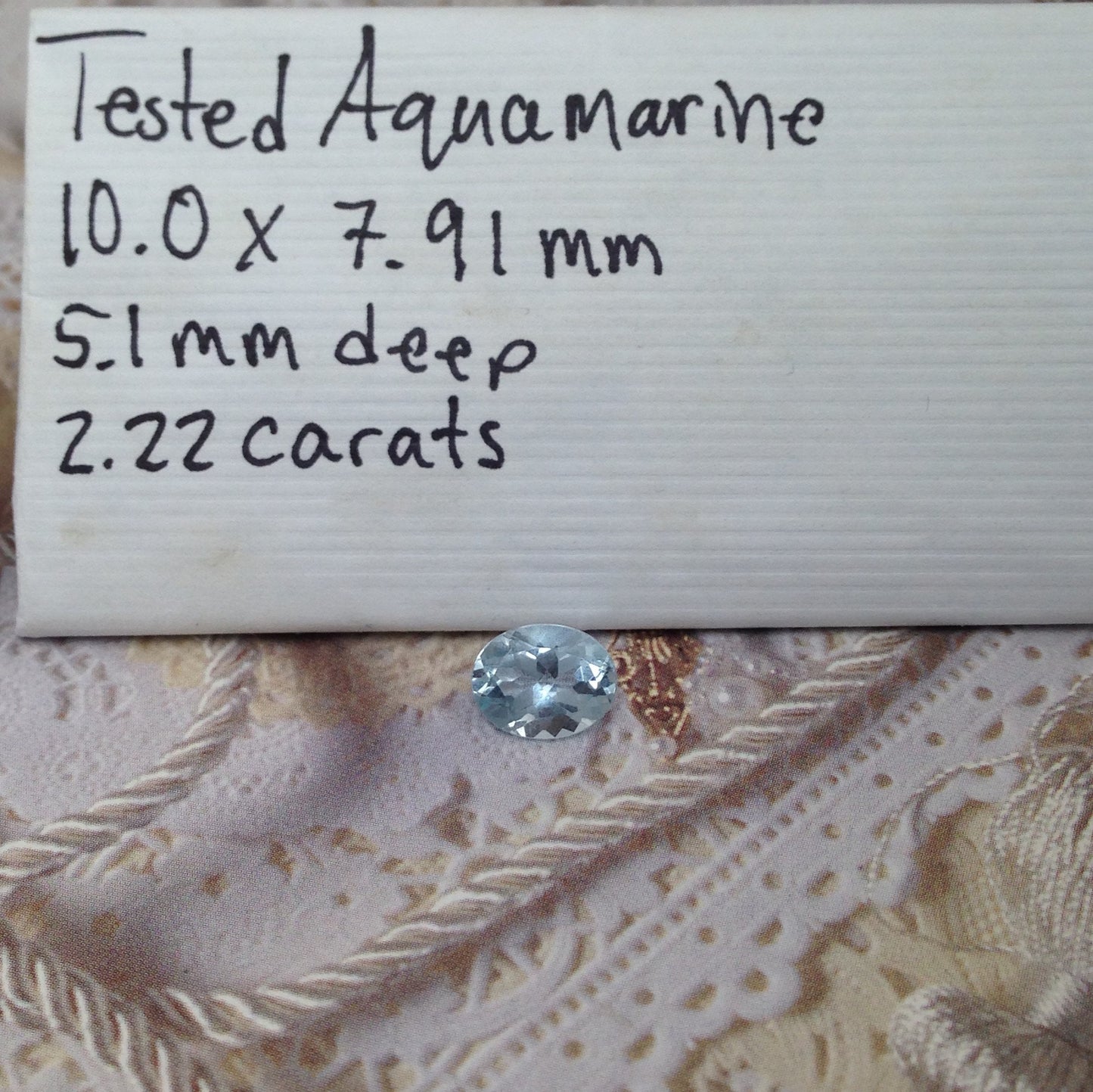 10x8mm Natural Sky-Blue Aquamarine 2.22 carats Light Blue Oval Cut March Birthstone, Wholesale Faceted Gem