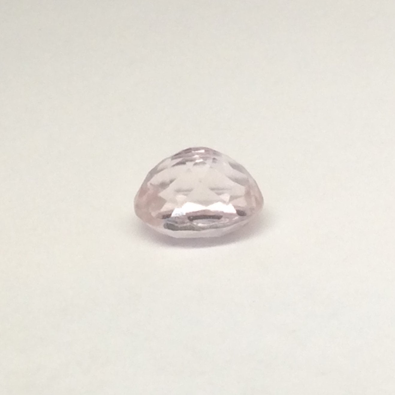 11x9mm Kunzite 5.31 carats Oval Cut Light Peach Spodumene Faceted Gem Loose