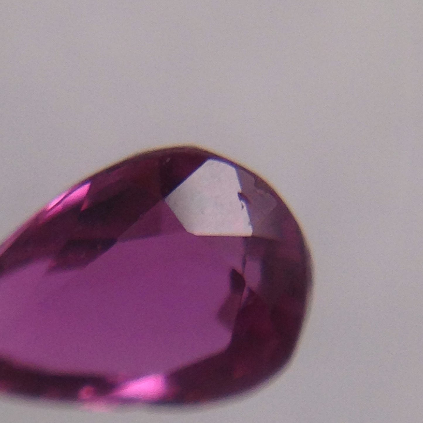 0.73 Carat Natural Purplish Red Sapphire 6.8x4.7mm Loose Gemstone Faceted Corundum Pear Cut