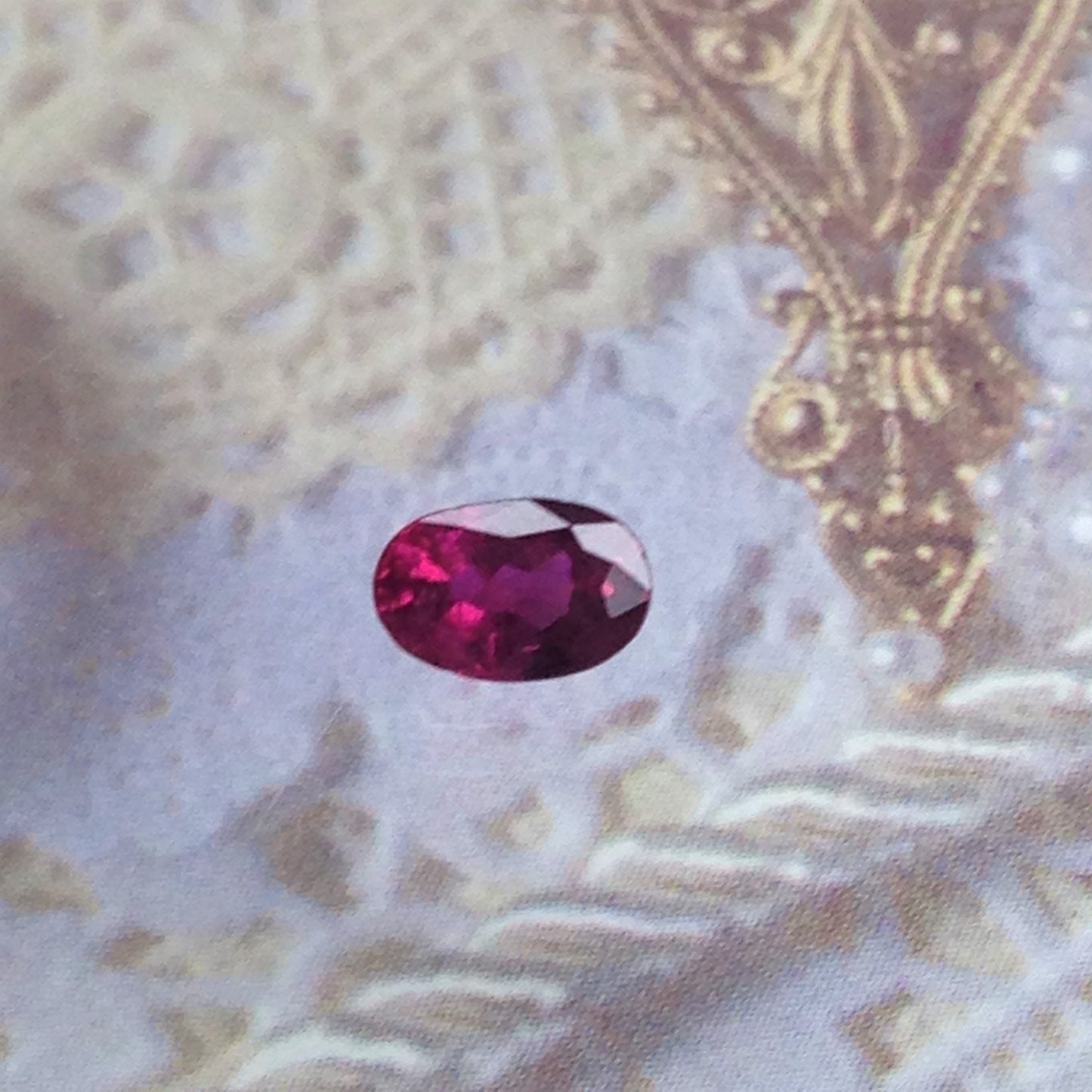 6x4mm Natural Ruby 0.56 Carat Heat Only Loose Gemstone Faceted Oval Cut Red July Birthstone