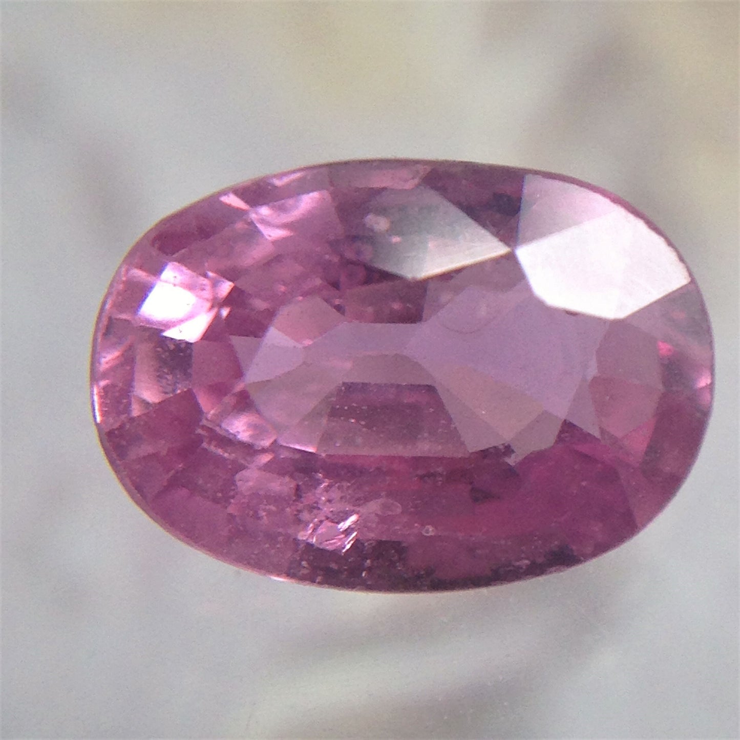 7x5mm Natural Pink Sapphire 0.96 Carats Oval Cut Faceted Loose Gemstone