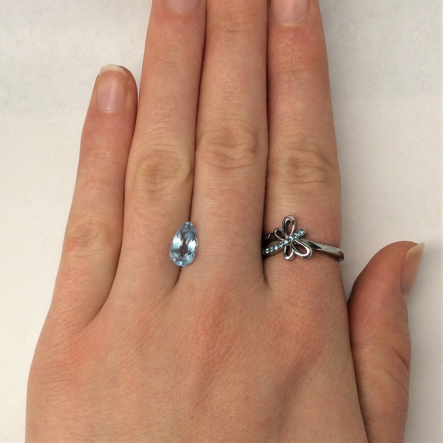 11x6mm Aquamarine 1.60 Carat Pear Cut Light Blue Loose Gem Unmounted Gemstone For Engagement Ring Wedding Wholesale Tested Beryl